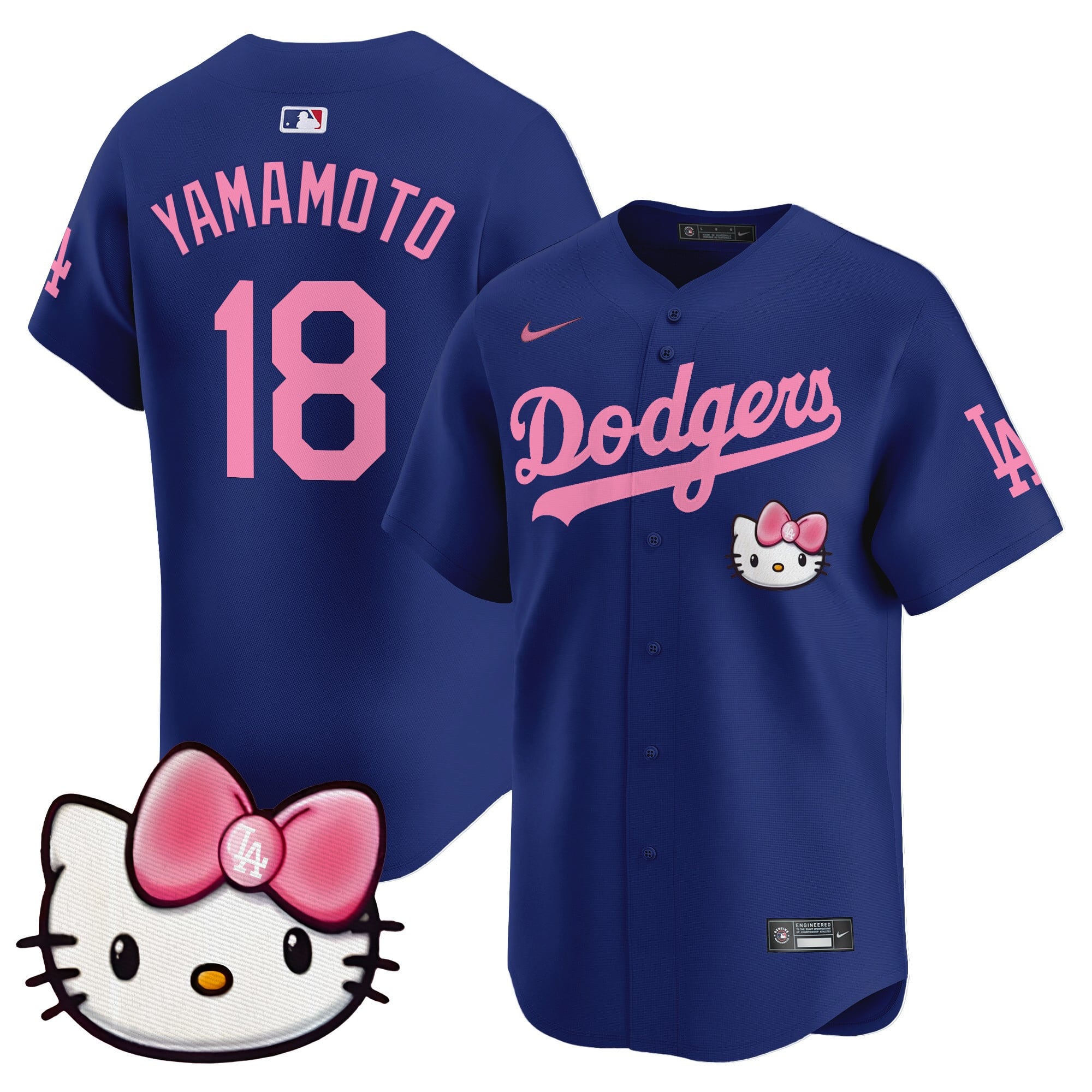 Unisex Dodgers 2025 Hello Kitty Vapor Premier Limited Jersey  All Stitched