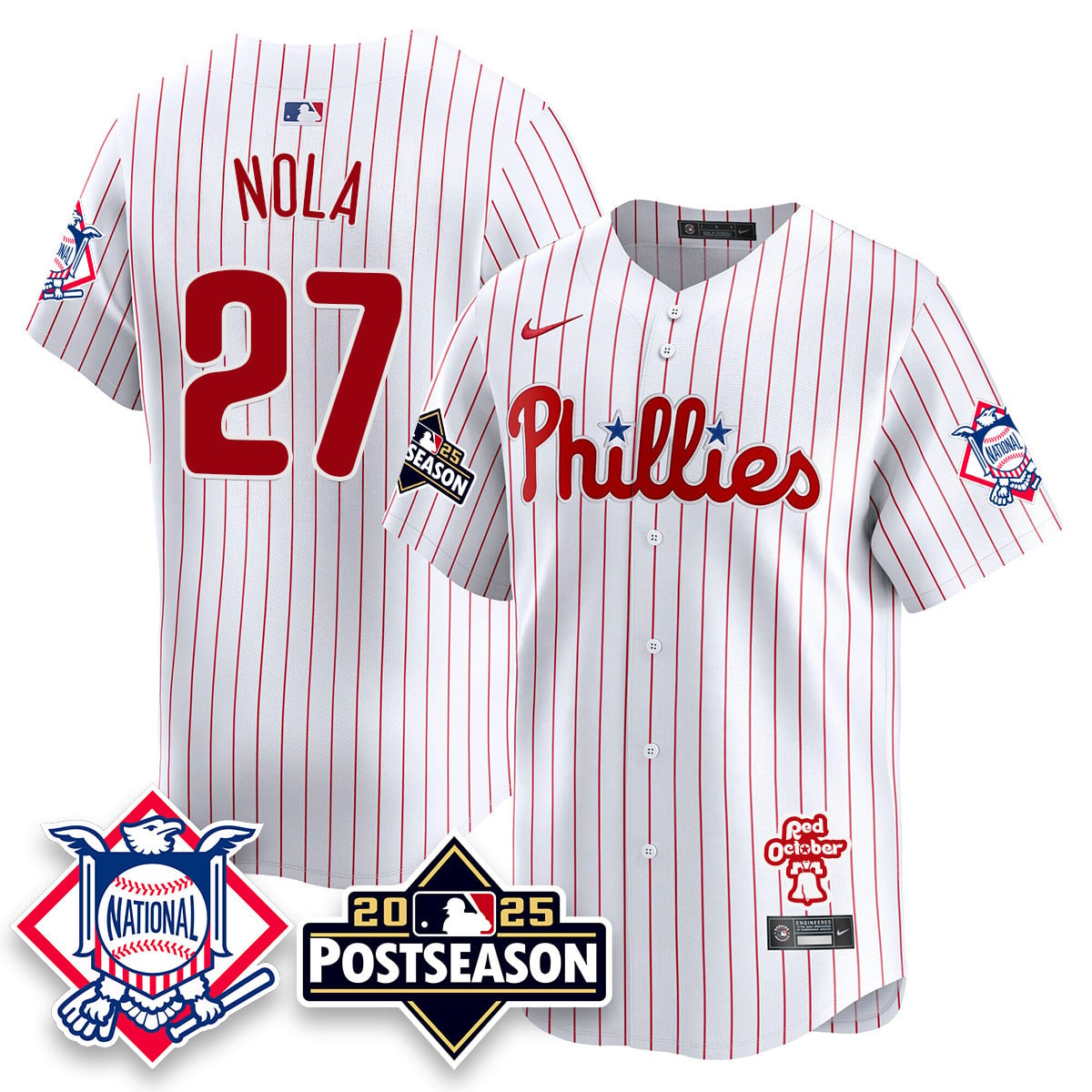 Youth's Philadelphia Phillies 2025 Postseason Jersey - All Stitched