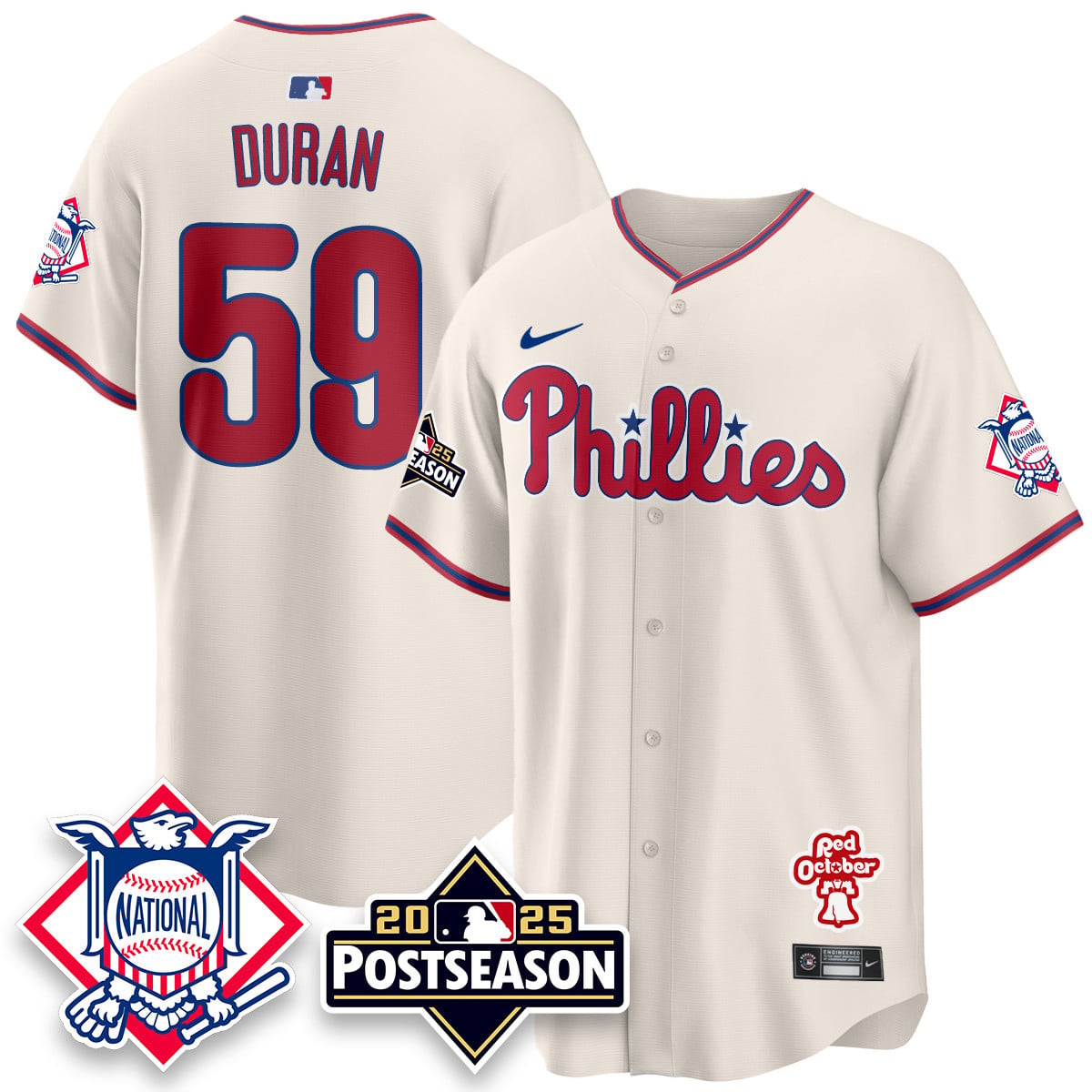 Youth's Philadelphia Phillies 2025 Postseason Jersey - All Stitched