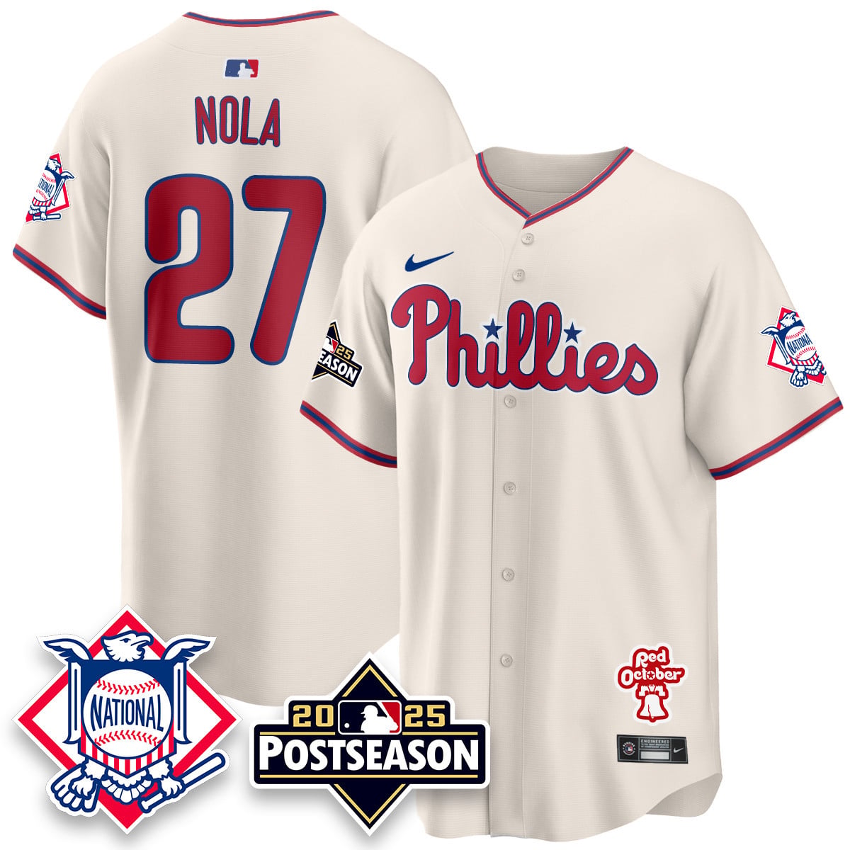 Youth's Philadelphia Phillies 2025 Postseason Jersey - All Stitched