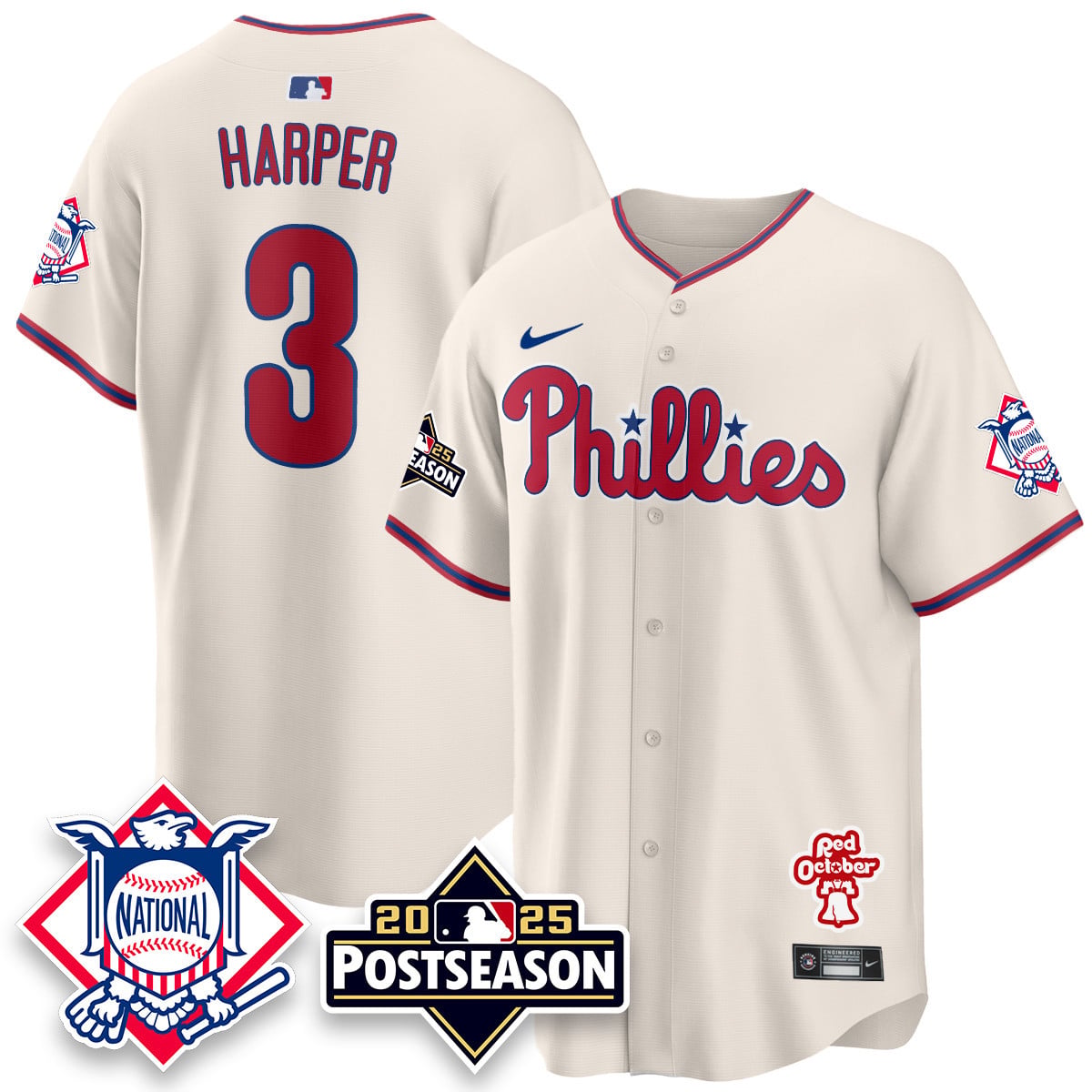 Women's Philadelphia Phillies 2025 Postseason Jersey - All Stitched