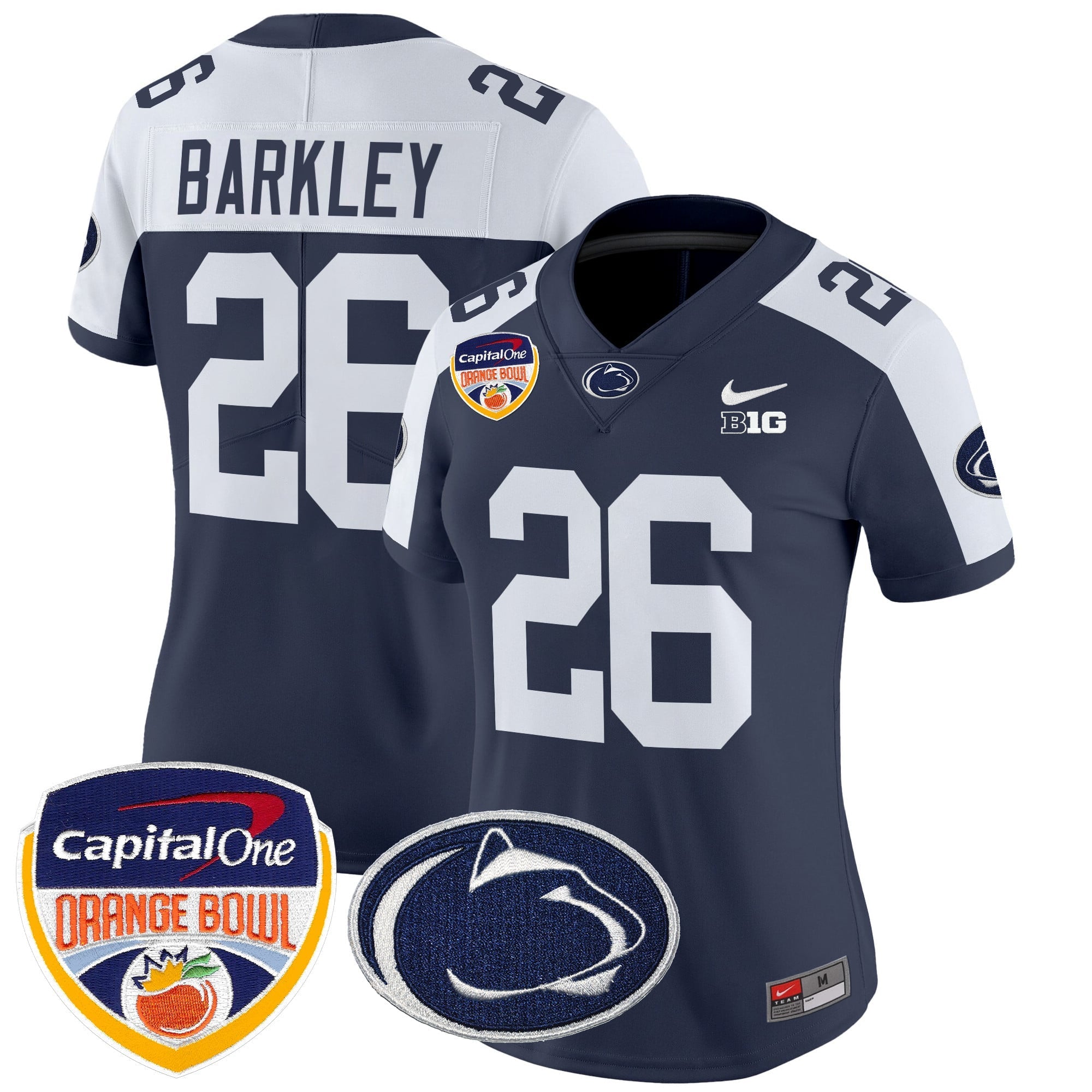 Women's Penn State Nittany Lions Orange Bowl Patch Vapor Limited Jersey V2 - All Stitched
