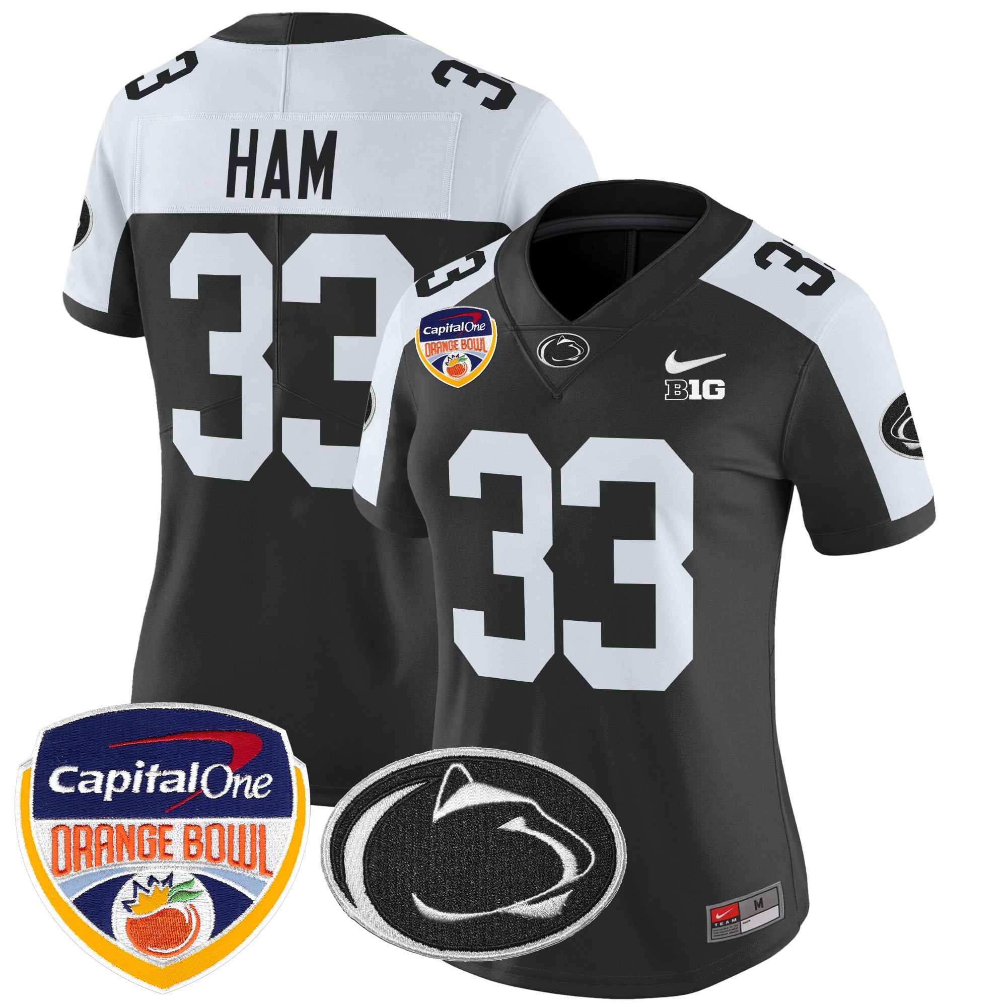 Women's Penn State Nittany Lions Orange Bowl Patch Vapor Limited Jersey V2 - All Stitched