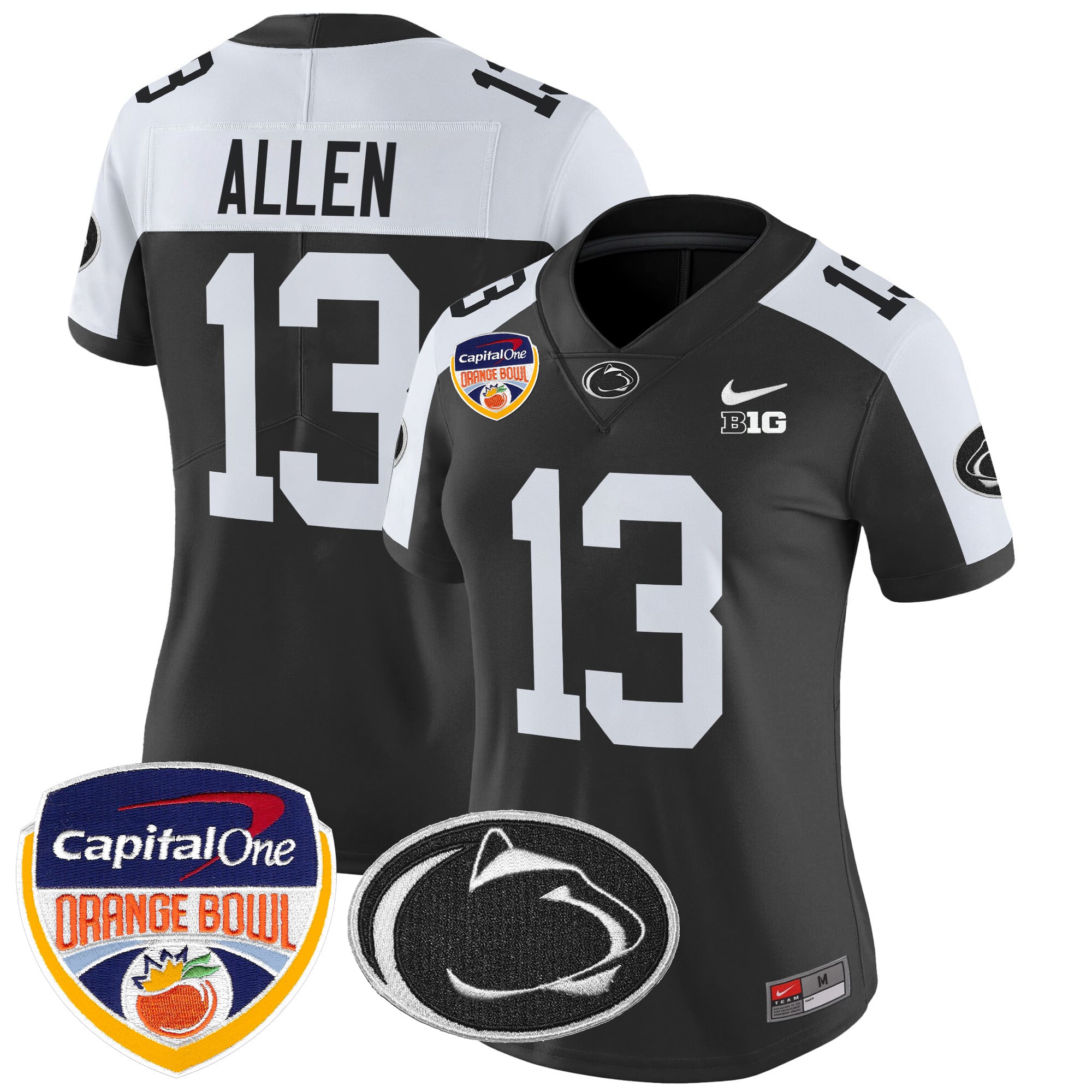 Women's Penn State Nittany Lions Orange Bowl Patch Vapor Limited Jersey V2 - All Stitched