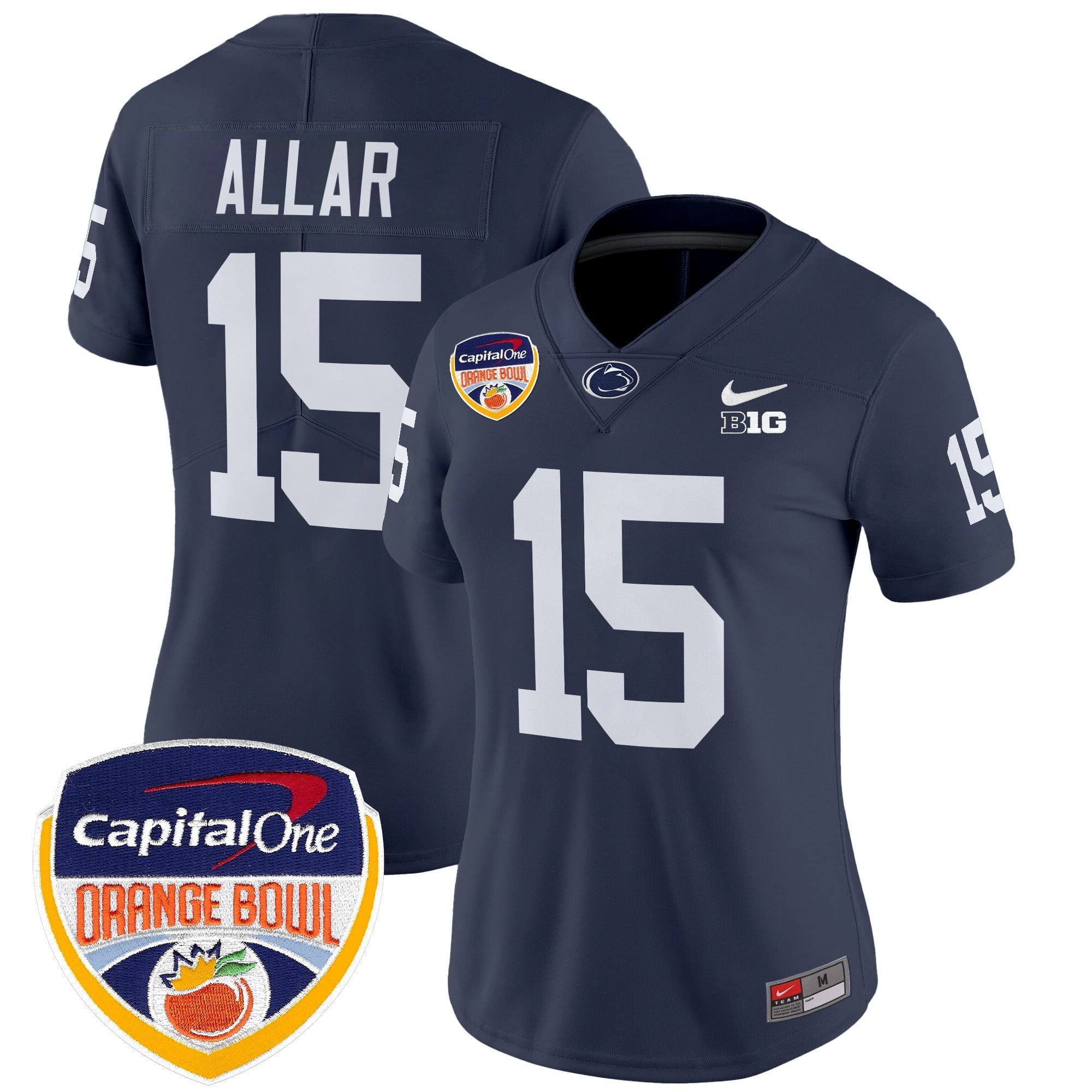 Women's Penn State Nittany Lions Orange Bowl Patch Vapor Limited Jersey V2 - All Stitched