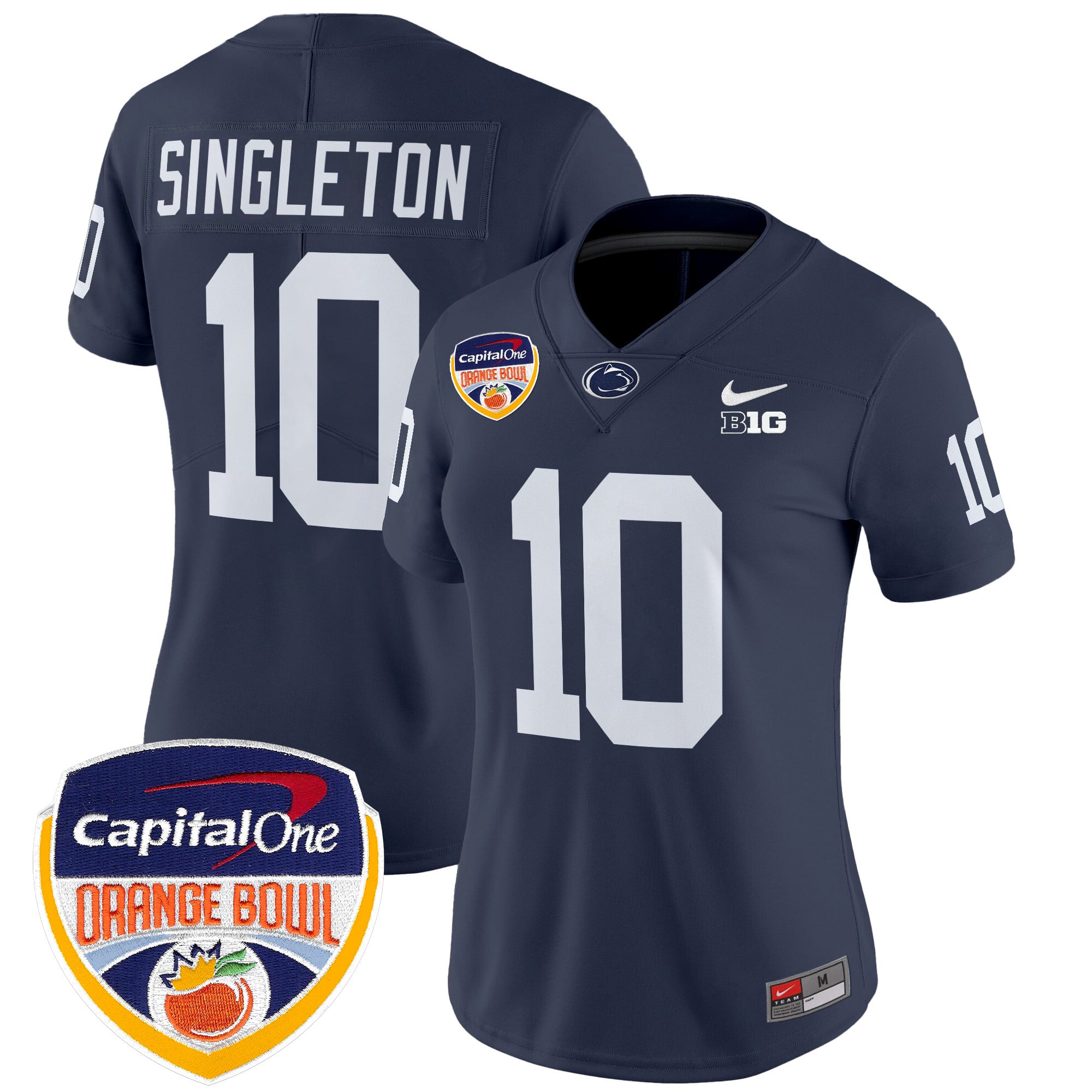 Women's Penn State Nittany Lions Orange Bowl Patch Vapor Limited Jersey V2 - All Stitched