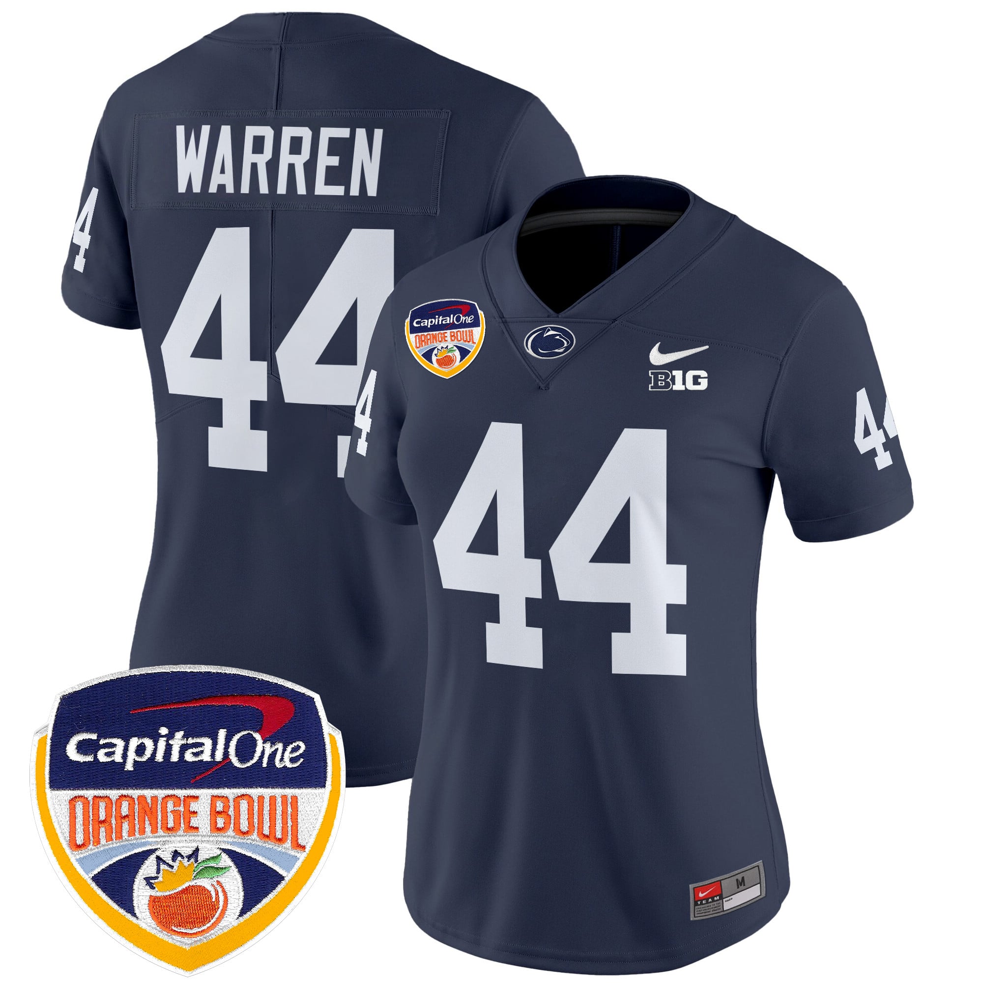Women's Penn State Nittany Lions Orange Bowl Patch Vapor Limited Jersey V2 - All Stitched