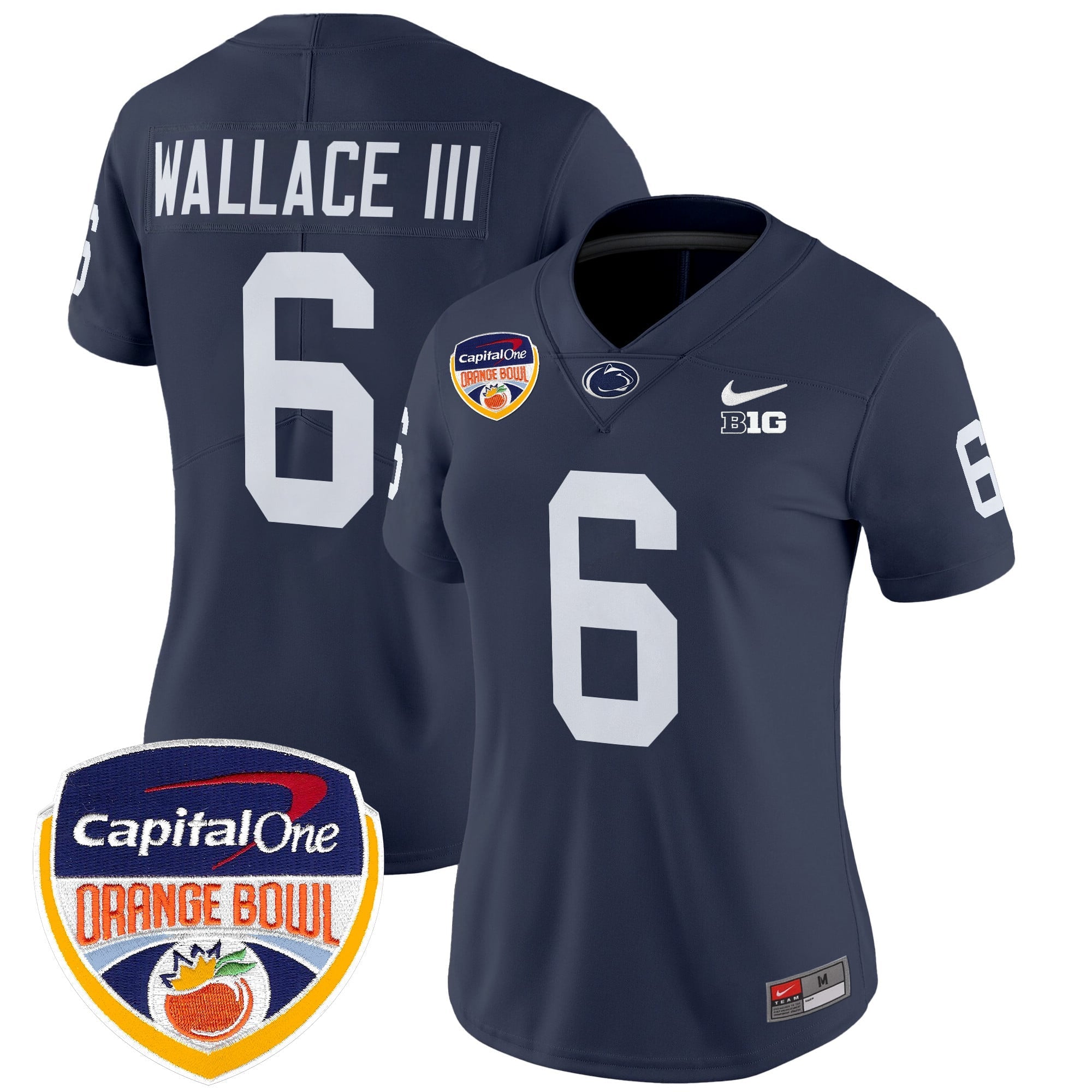 Women's Penn State Nittany Lions Orange Bowl Patch Vapor Limited Jersey V2 - All Stitched