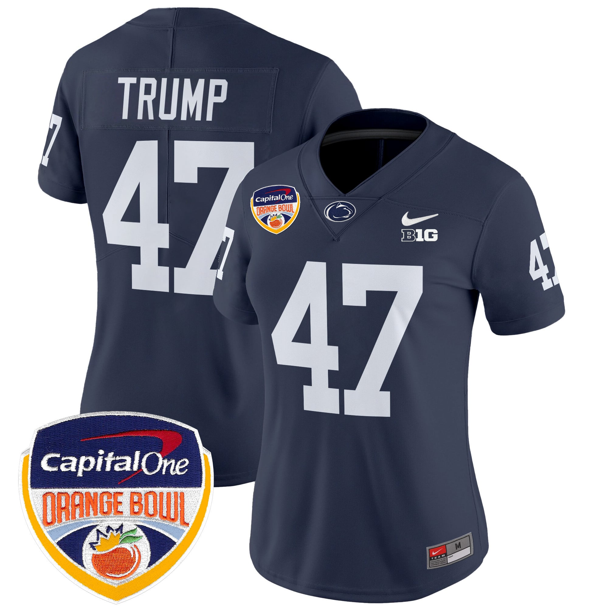 Women's Penn State Nittany Lions Orange Bowl Patch Vapor Limited Jersey V2 - All Stitched