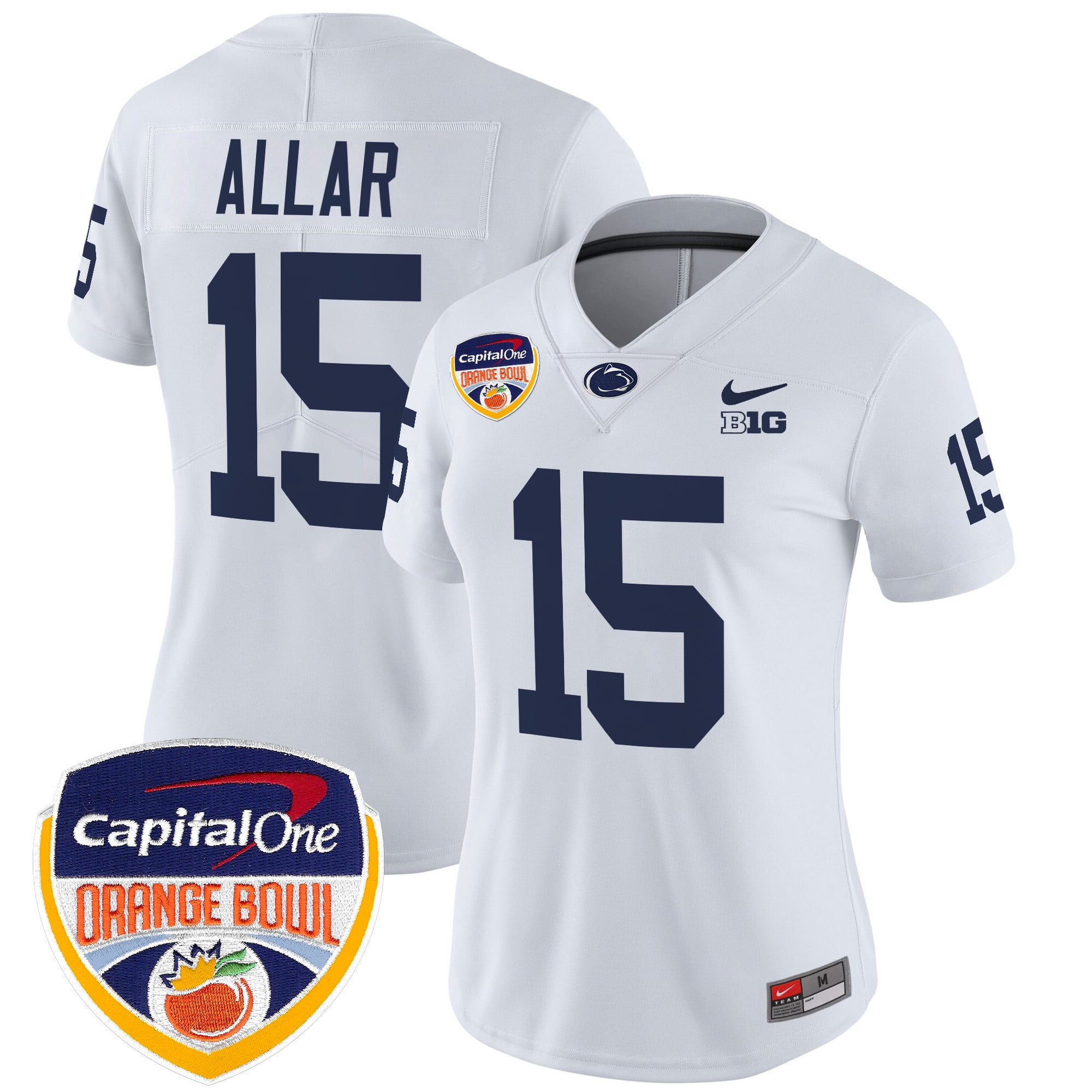 Women's Penn State Nittany Lions Orange Bowl Patch Vapor Limited Jersey V2 - All Stitched