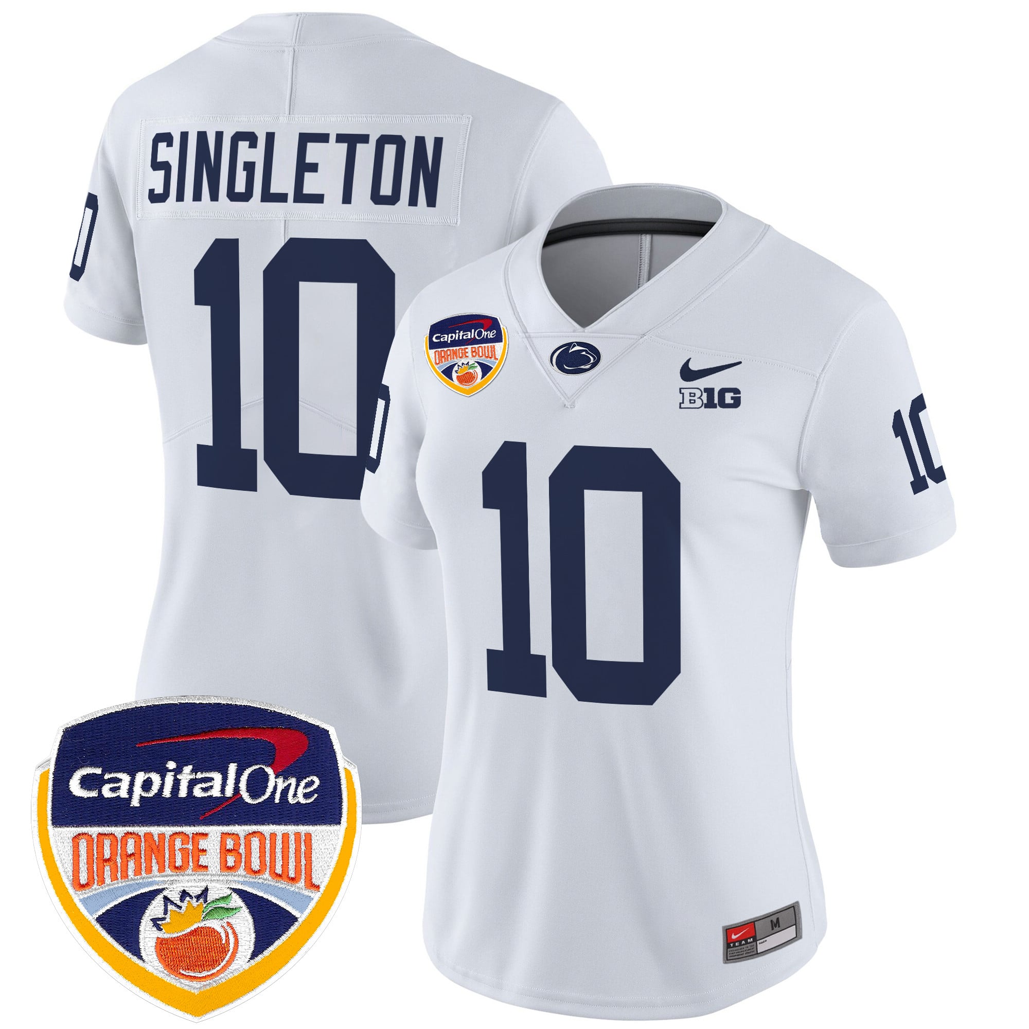 Women's Penn State Nittany Lions Orange Bowl Patch Vapor Limited Jersey V2 - All Stitched