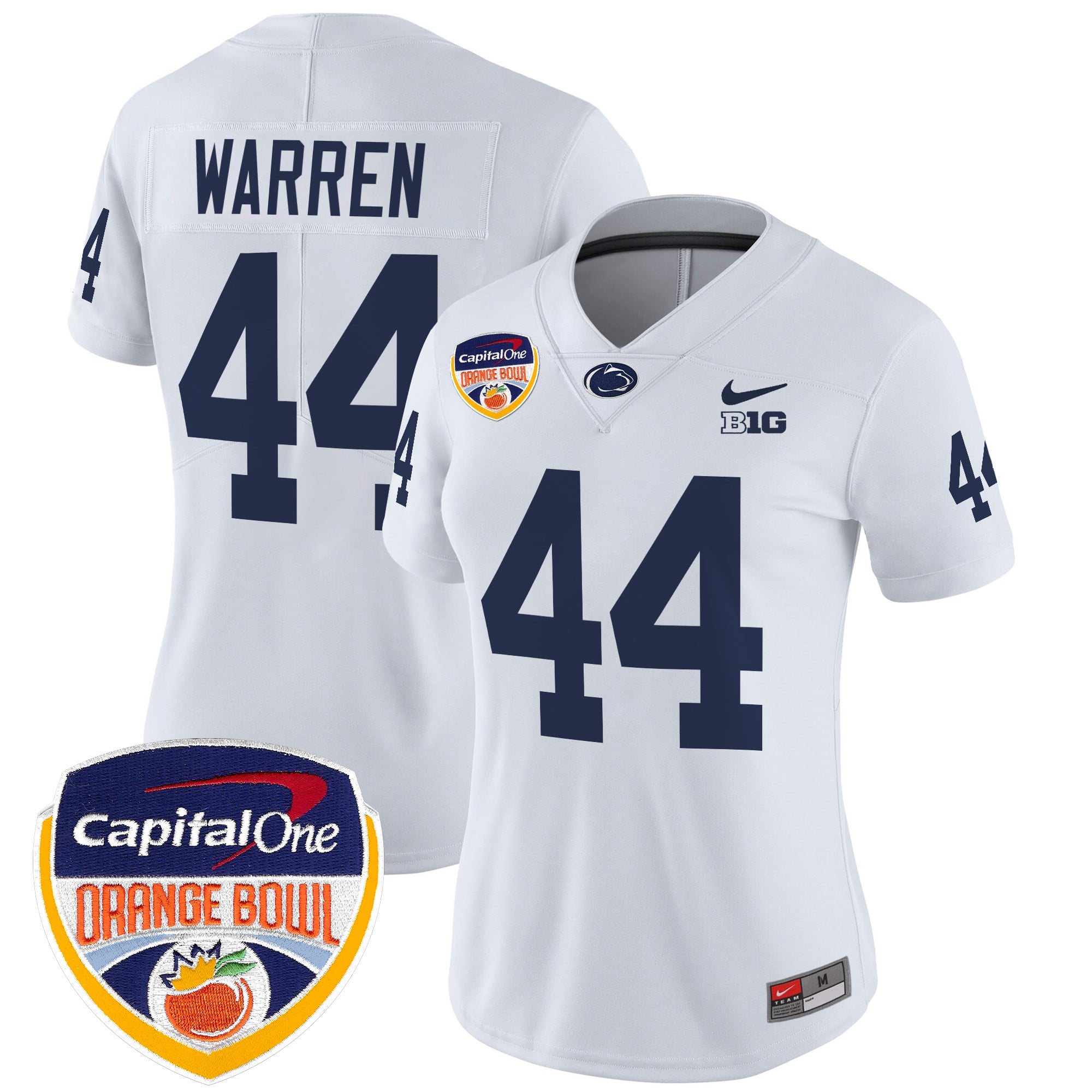 Women's Penn State Nittany Lions Orange Bowl Patch Vapor Limited Jersey V2 - All Stitched