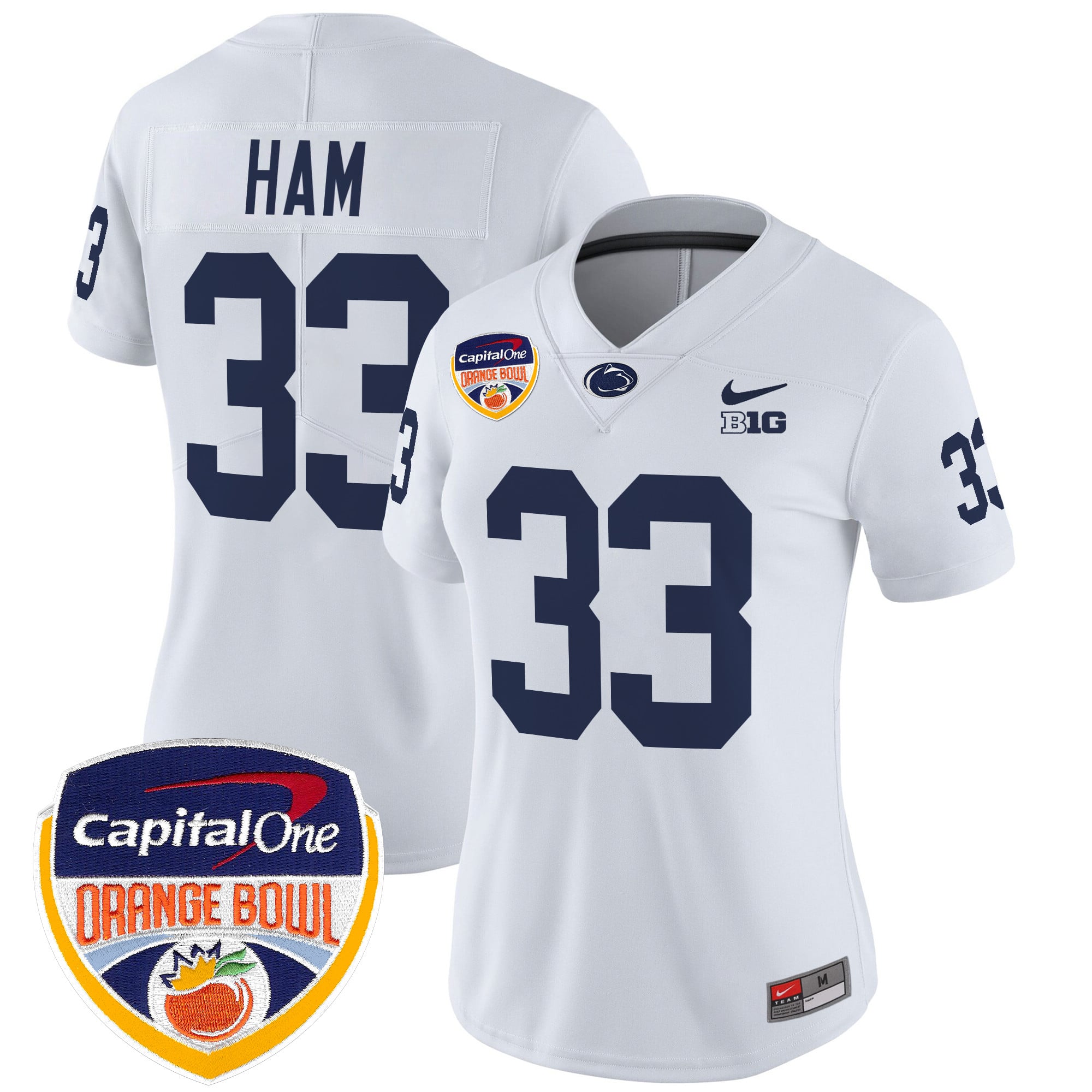 Women's Penn State Nittany Lions Orange Bowl Patch Vapor Limited Jersey V2 - All Stitched