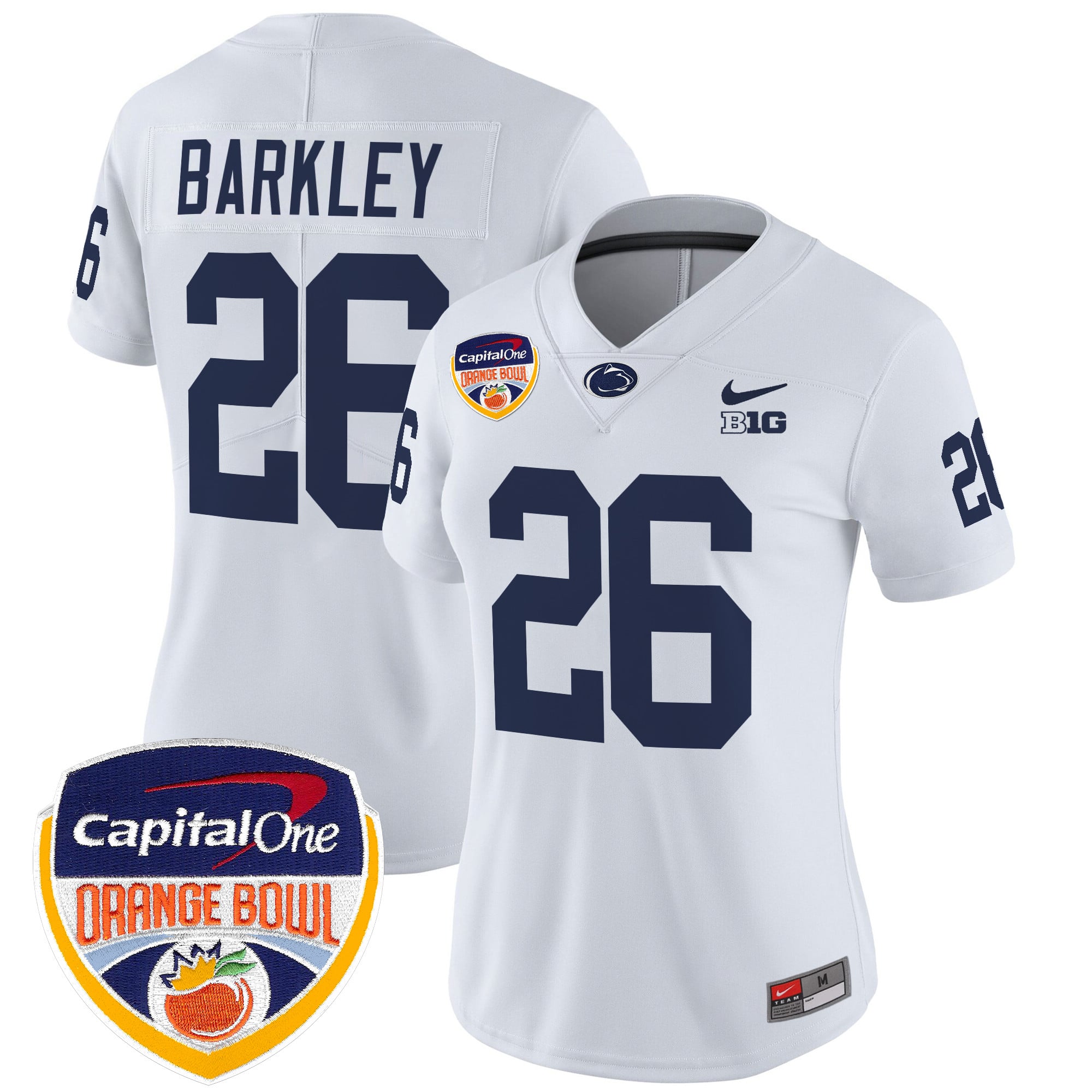 Women's Penn State Nittany Lions Orange Bowl Patch Vapor Limited Jersey V2 - All Stitched