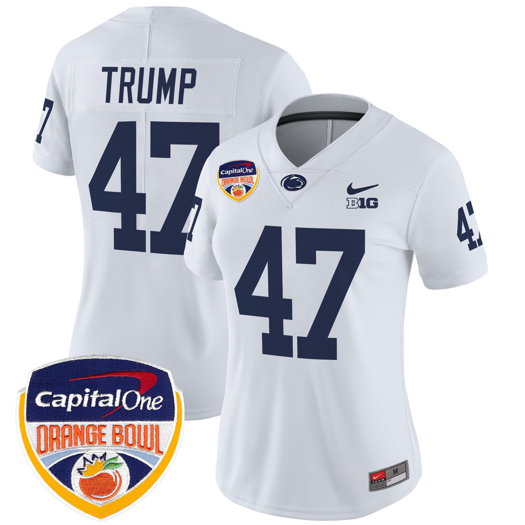 Women's Penn State Nittany Lions Orange Bowl Patch Vapor Limited Jersey V2 - All Stitched