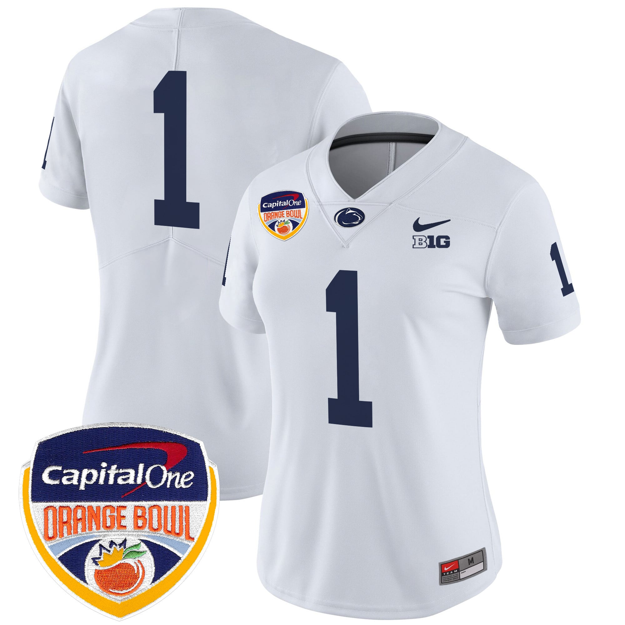 Women's Penn State Nittany Lions Orange Bowl Patch Vapor Limited Jersey V2 - All Stitched