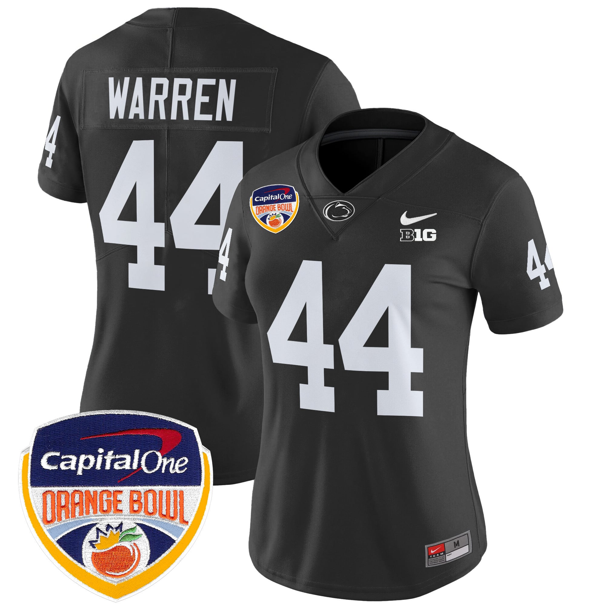 Women's Penn State Nittany Lions Orange Bowl Patch Vapor Limited Jersey V2 - All Stitched