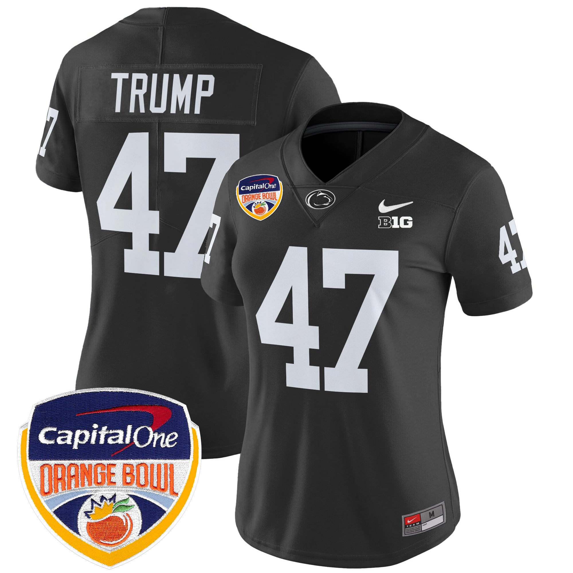Women's Penn State Nittany Lions Orange Bowl Patch Vapor Limited Jersey V2 - All Stitched
