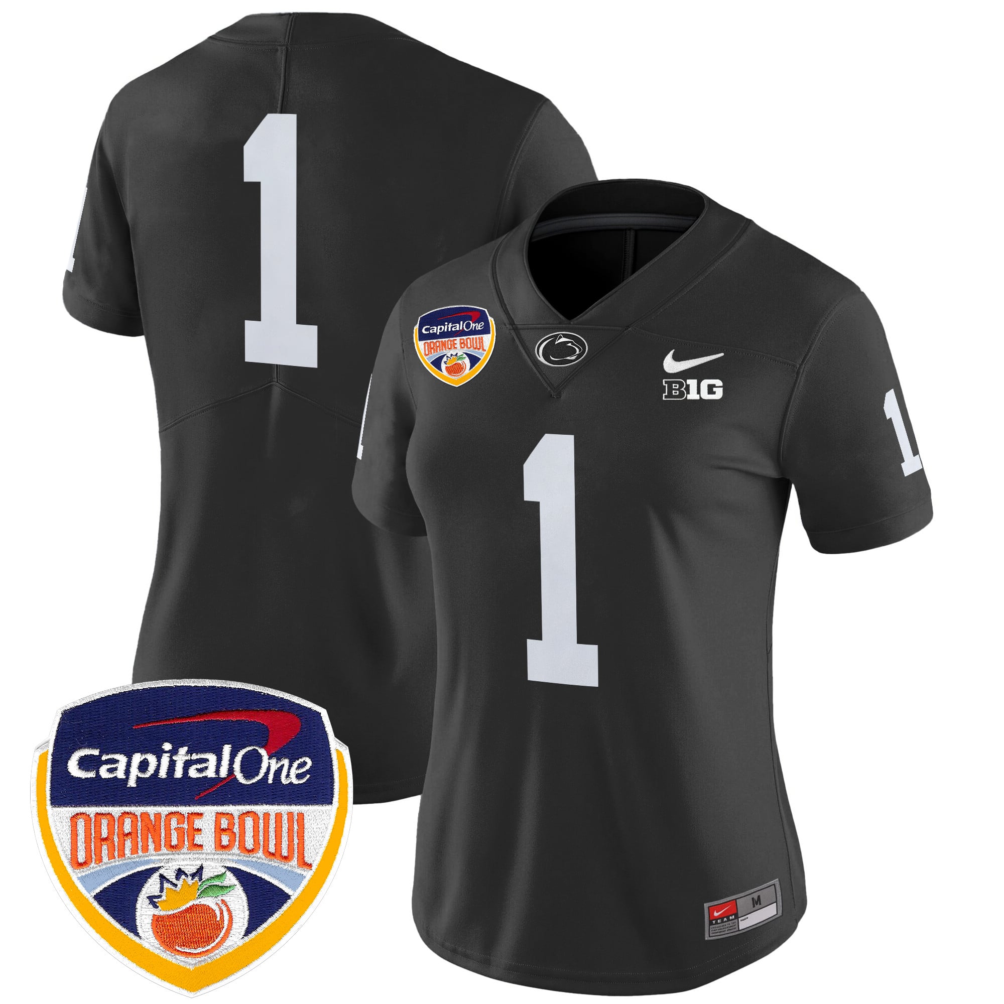 Women's Penn State Nittany Lions Orange Bowl Patch Vapor Limited Jersey V2 - All Stitched