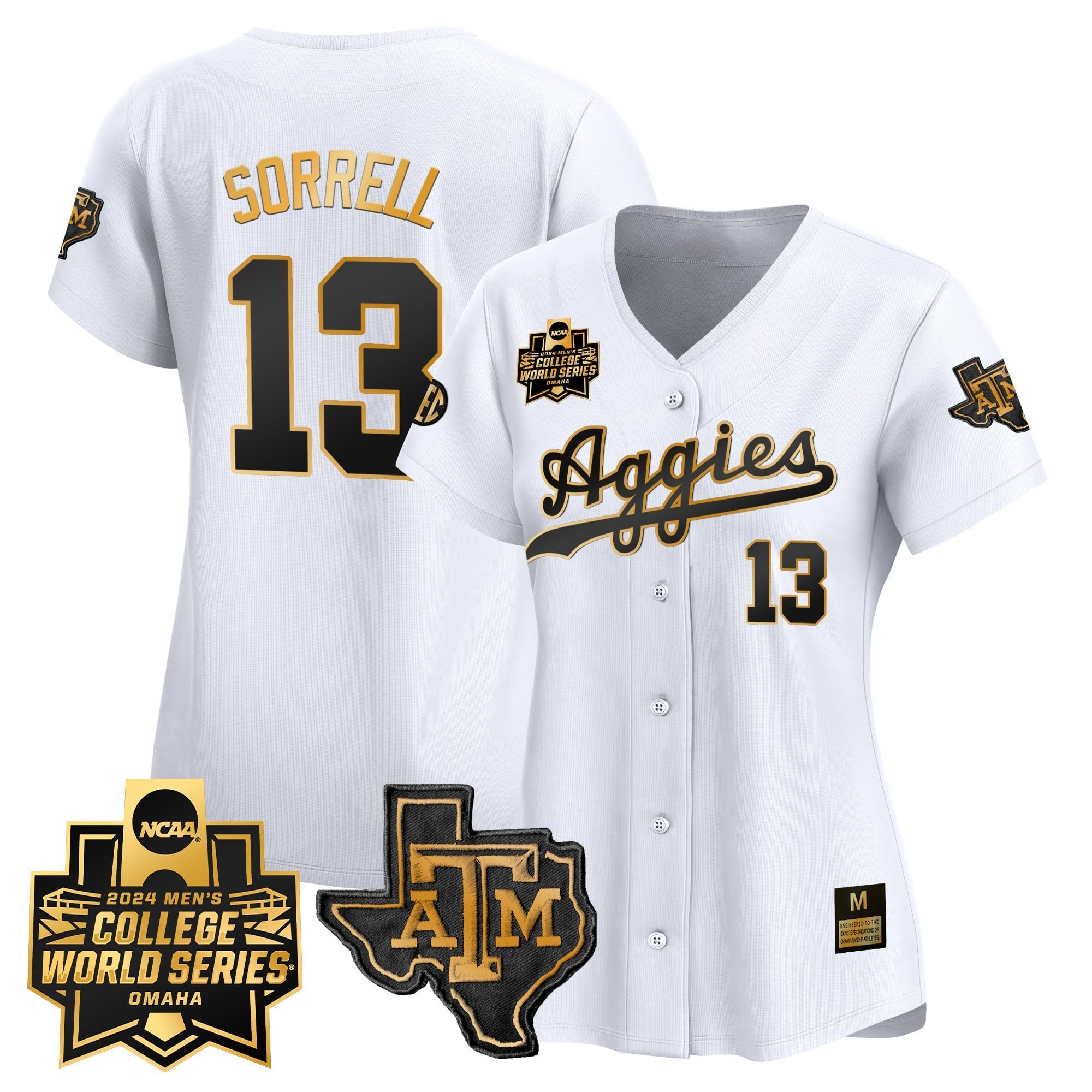 Women's Texas A&M Aggies 2024 College World Series Vapor Premier Limited Jersey - All Stitched