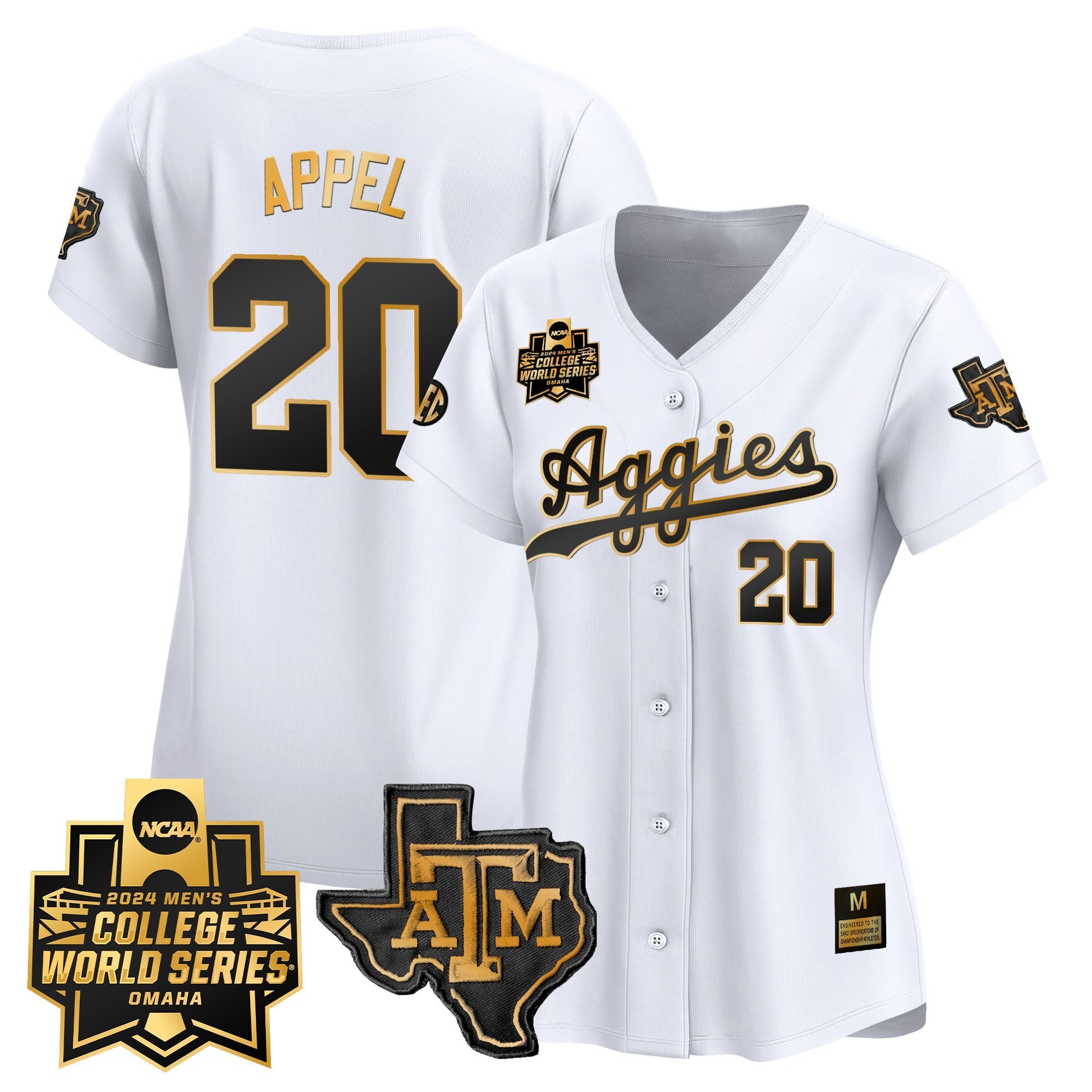 Women's Texas A&M Aggies 2024 College World Series Vapor Premier Limited Jersey - All Stitched