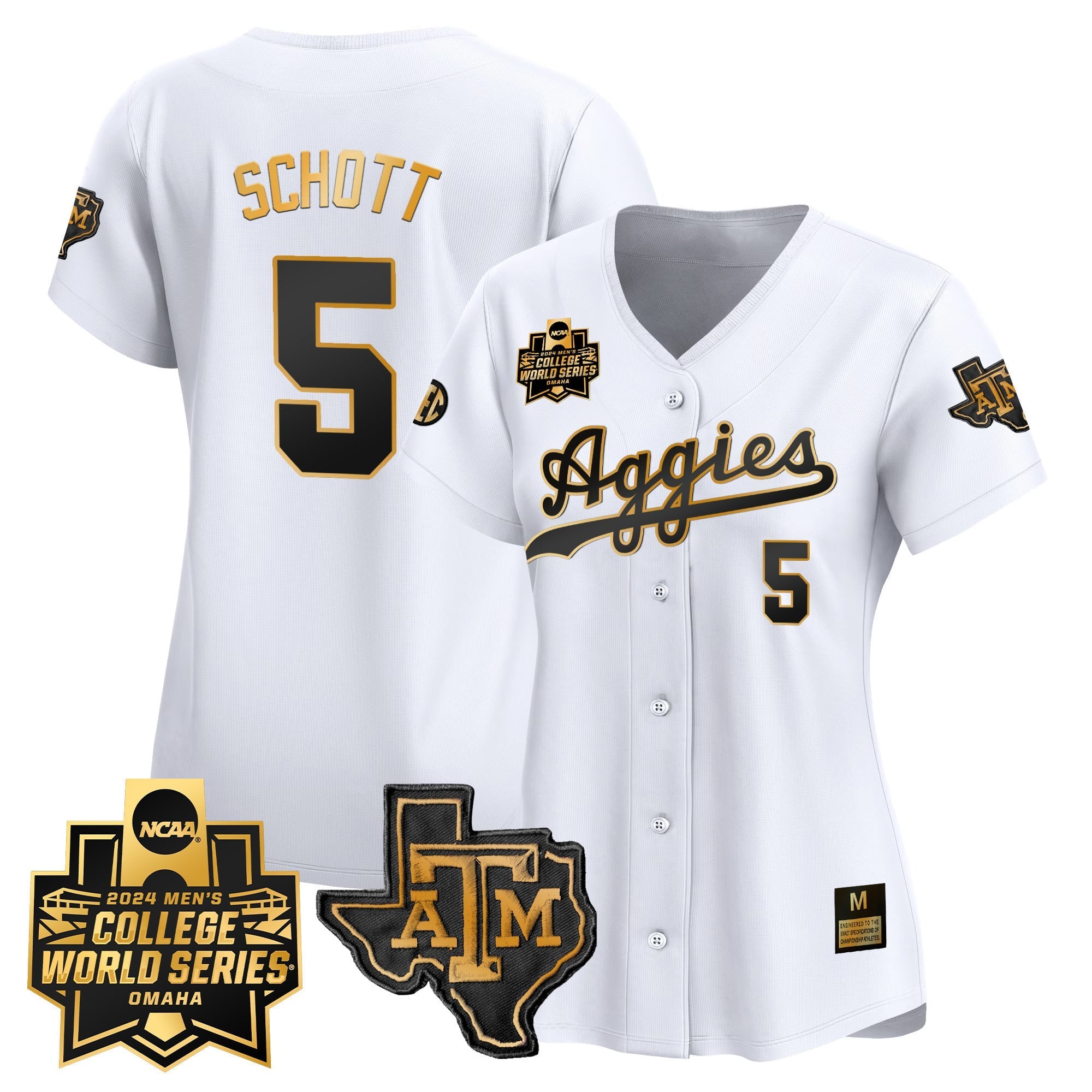Women's Texas A&M Aggies 2024 College World Series Vapor Premier Limited Jersey - All Stitched