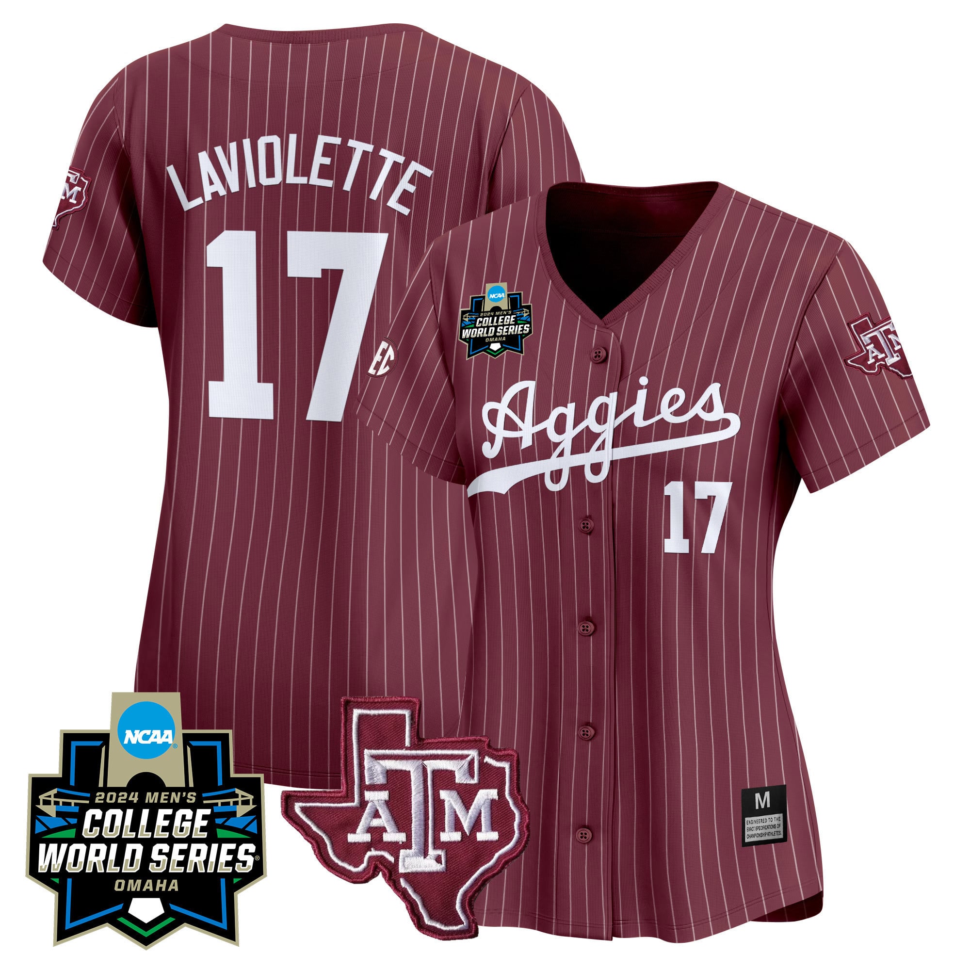 Women's Texas A&M Aggies 2024 College World Series Vapor Premier Limited Jersey - All Stitched