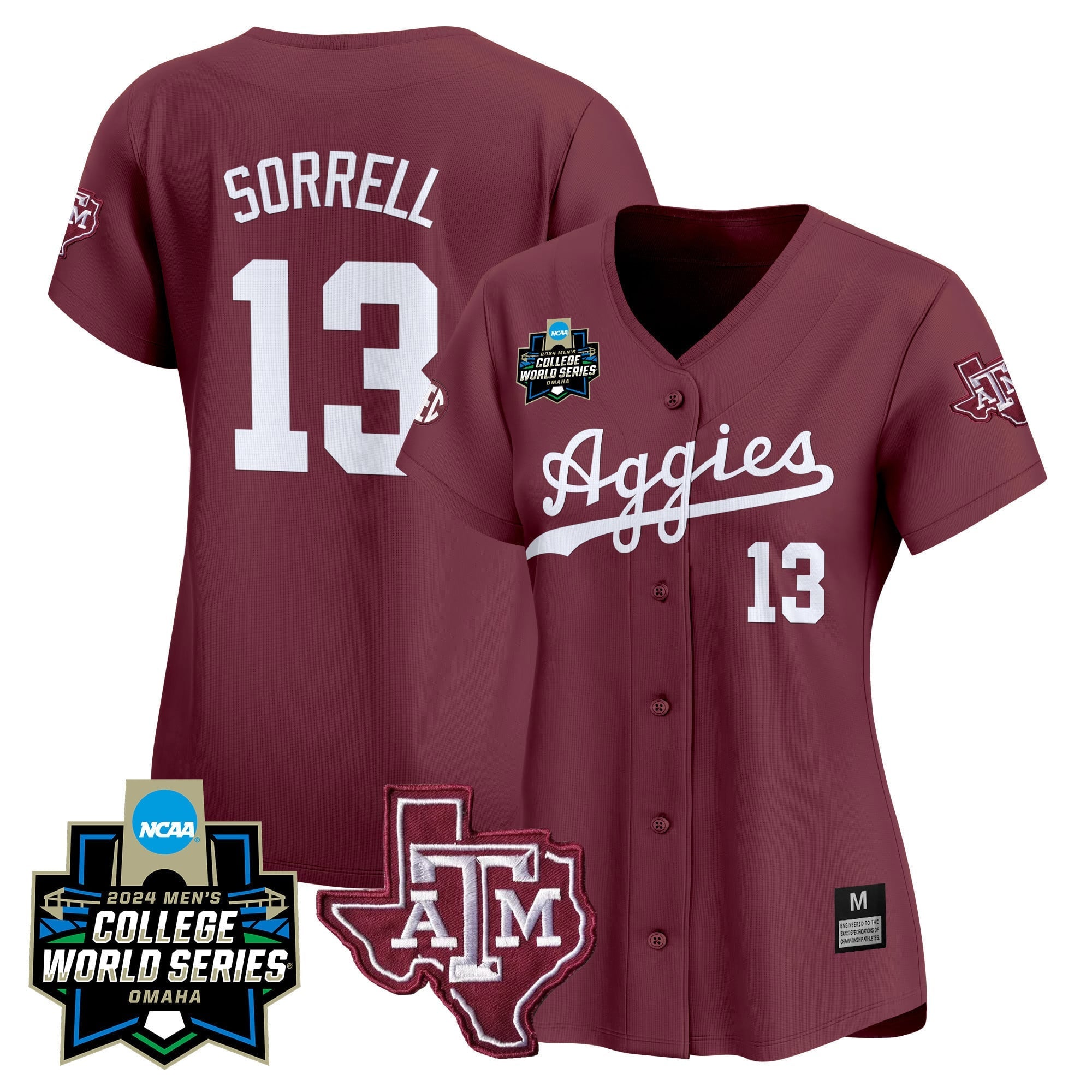Women's Texas A&M Aggies 2024 College World Series Vapor Premier Limited Jersey - All Stitched