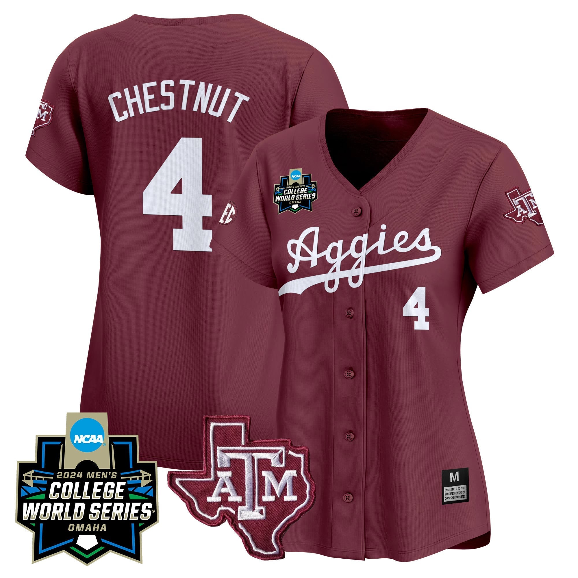 Women's Texas A&M Aggies 2024 College World Series Vapor Premier Limited Jersey - All Stitched