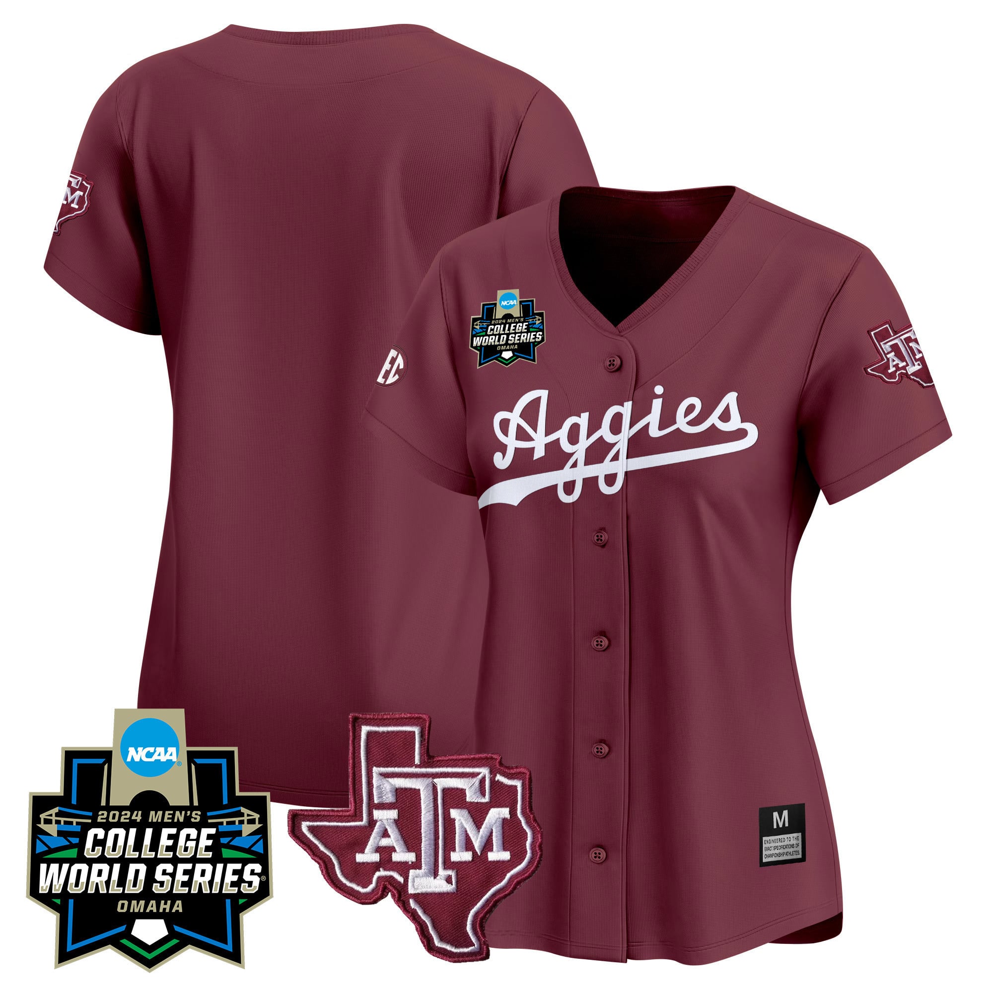 Women's Texas A&M Aggies 2024 College World Series Vapor Premier Limited Jersey - All Stitched