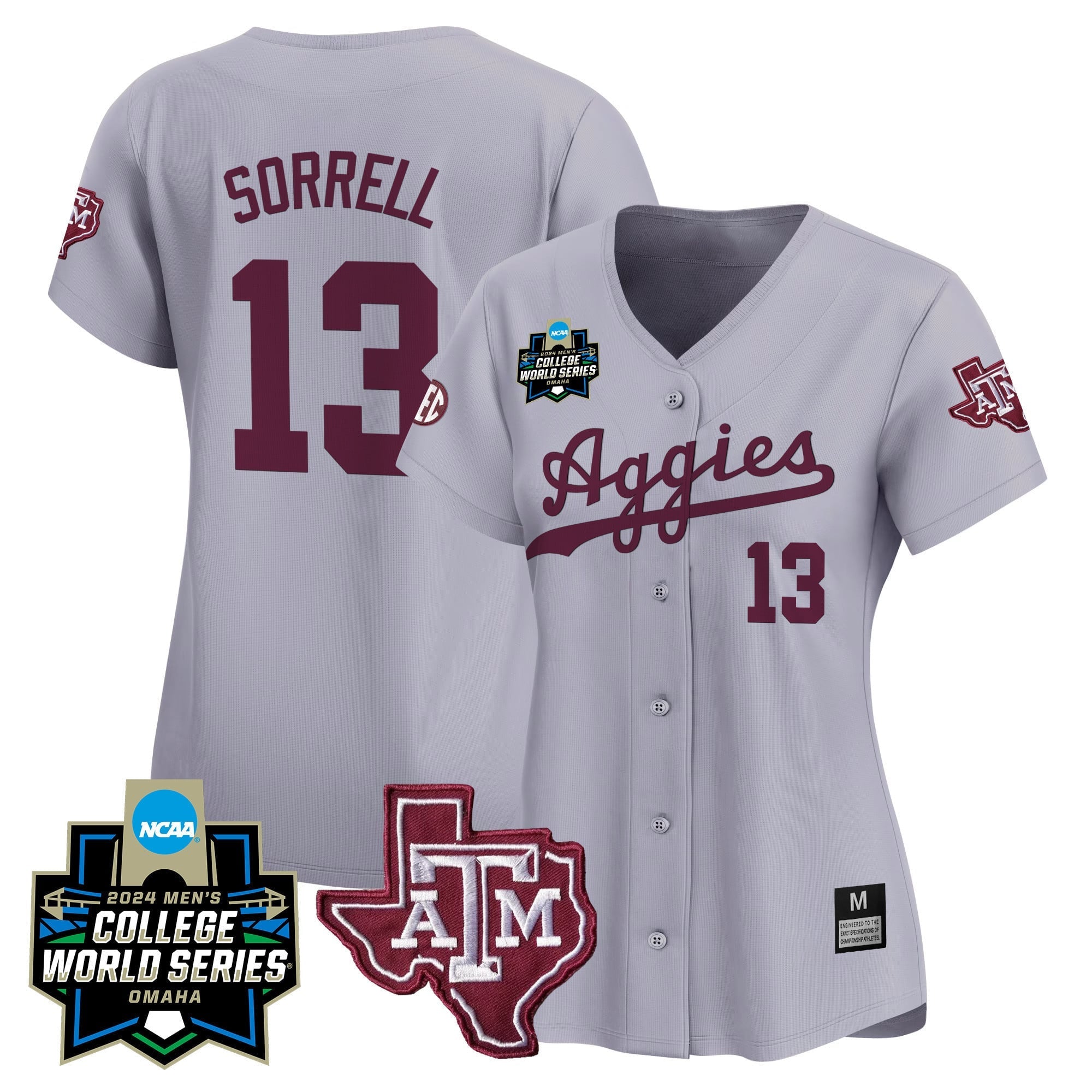Women's Texas A&M Aggies 2024 College World Series Vapor Premier Limited Jersey - All Stitched