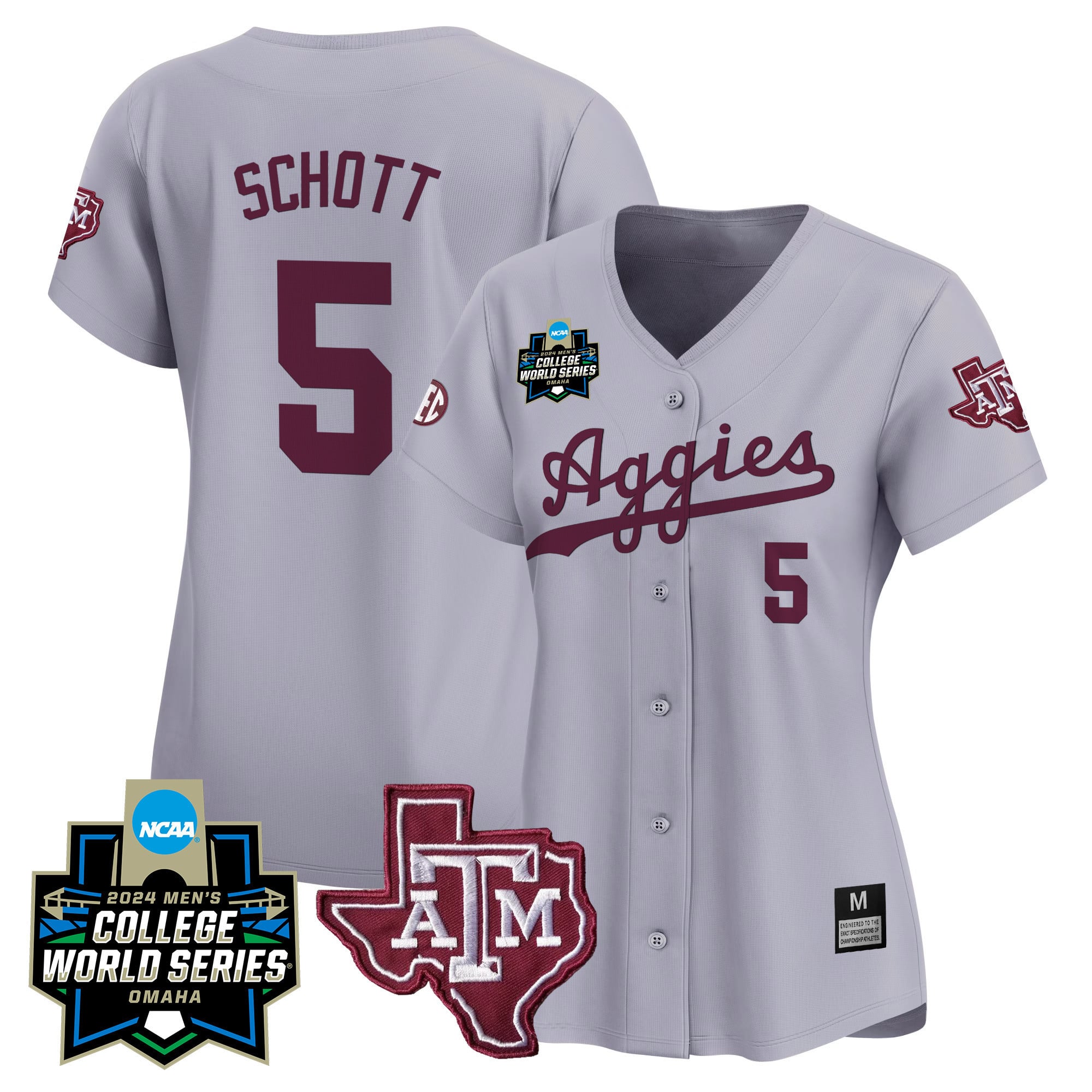 Women's Texas A&M Aggies 2024 College World Series Vapor Premier Limited Jersey - All Stitched