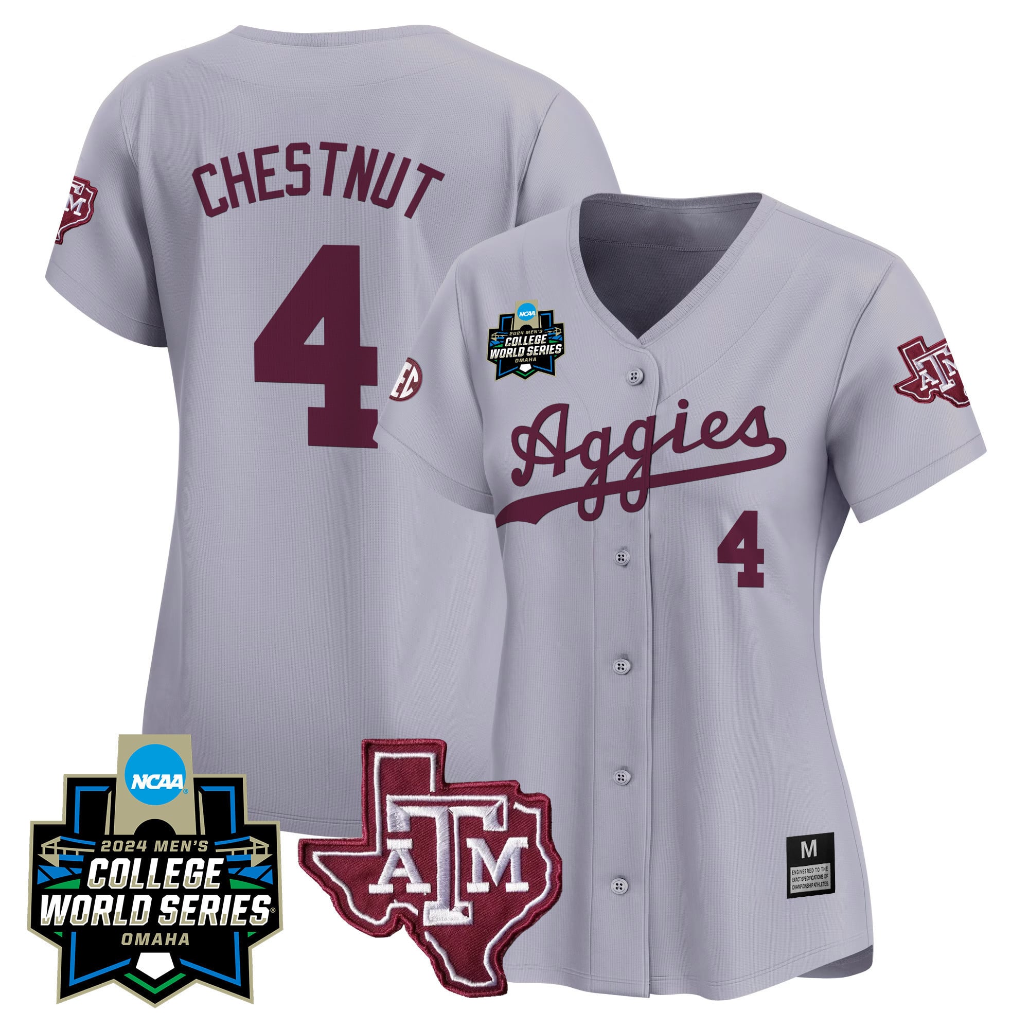 Women's Texas A&M Aggies 2024 College World Series Vapor Premier Limited Jersey - All Stitched