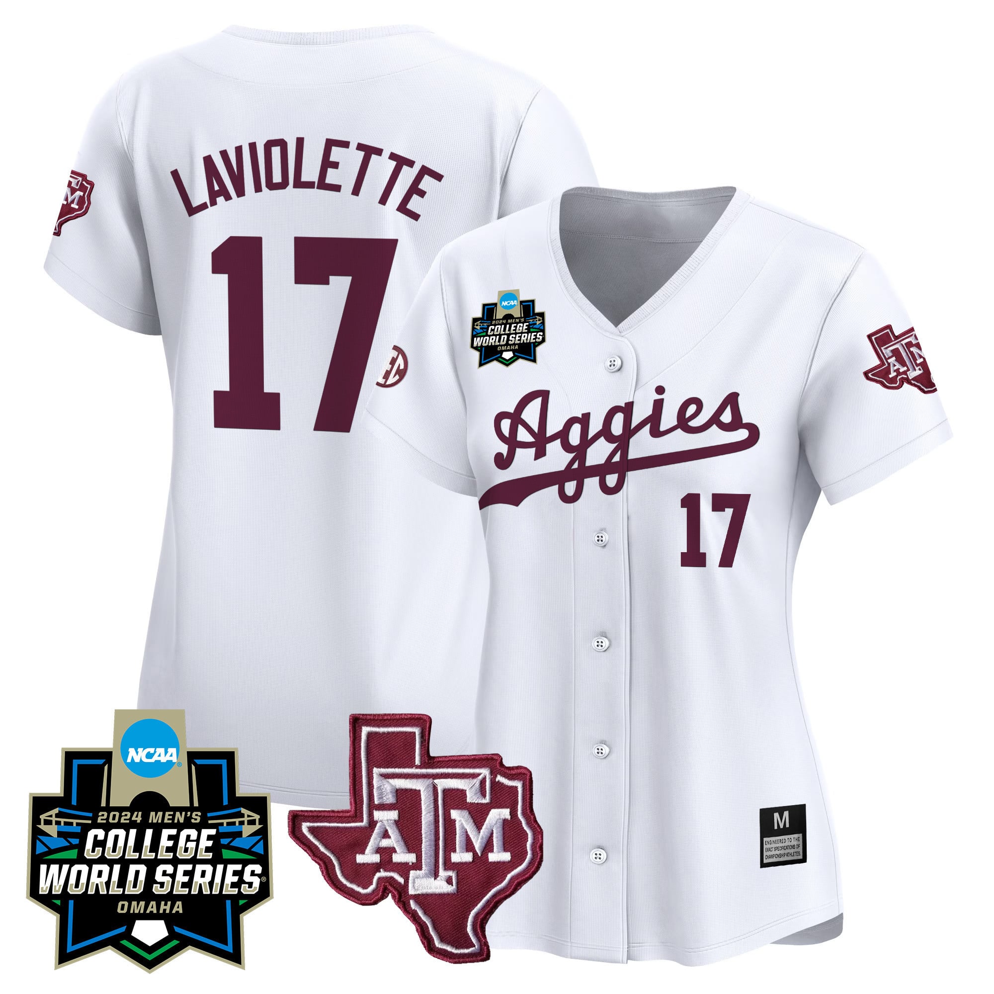 Women's Texas A&M Aggies 2024 College World Series Vapor Premier Limited Jersey - All Stitched