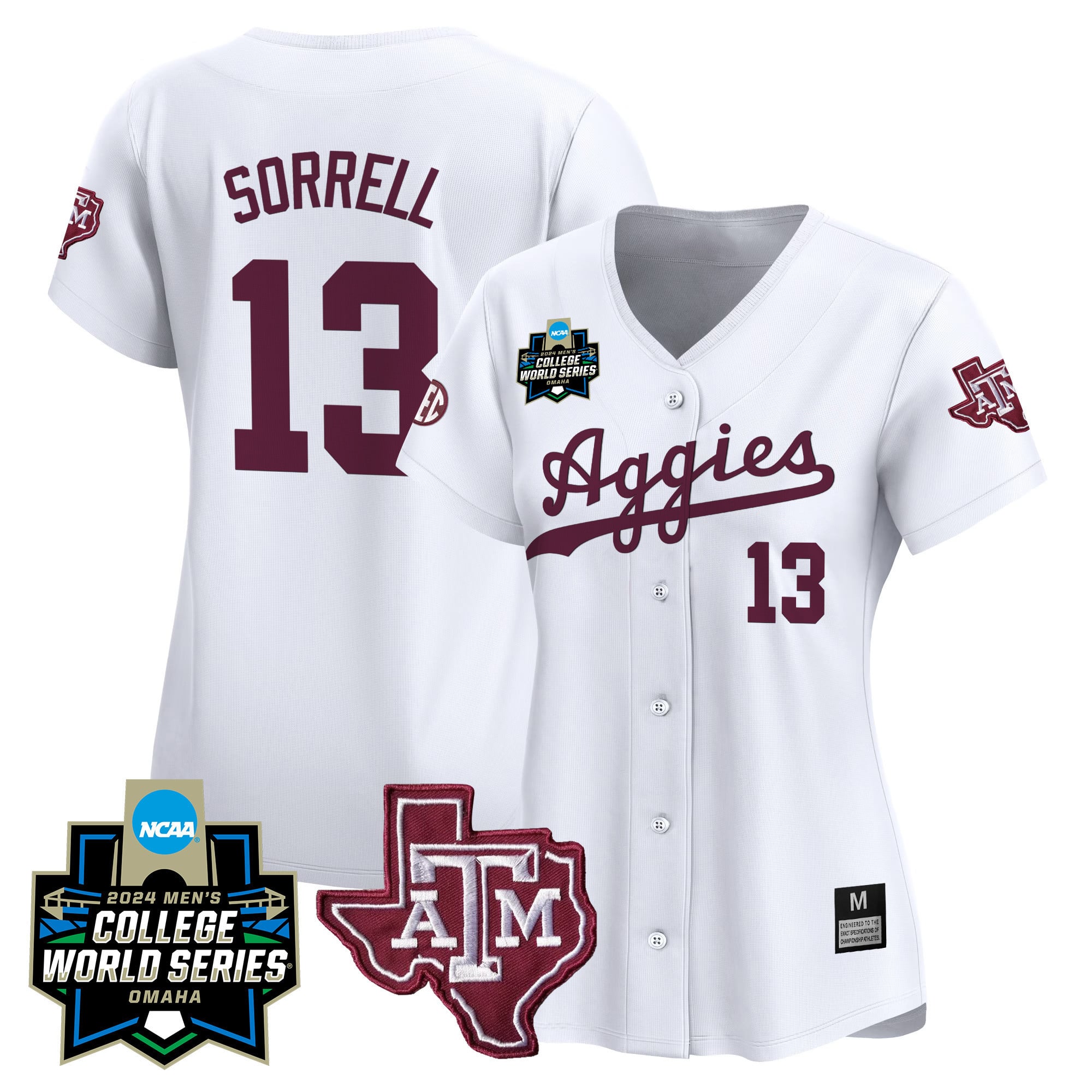 Women's Texas A&M Aggies 2024 College World Series Vapor Premier Limited Jersey - All Stitched