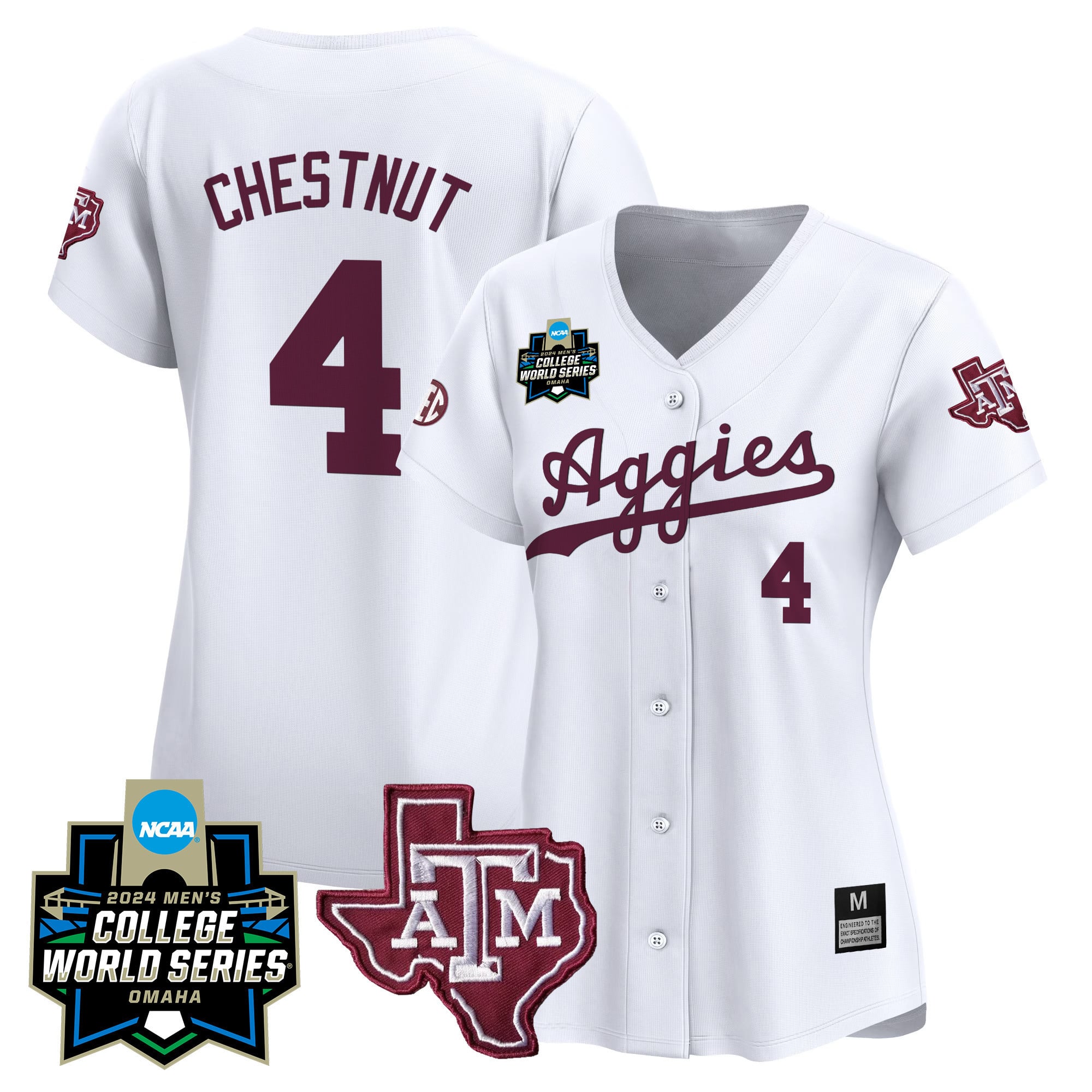 Women's Texas A&M Aggies 2024 College World Series Vapor Premier Limited Jersey - All Stitched