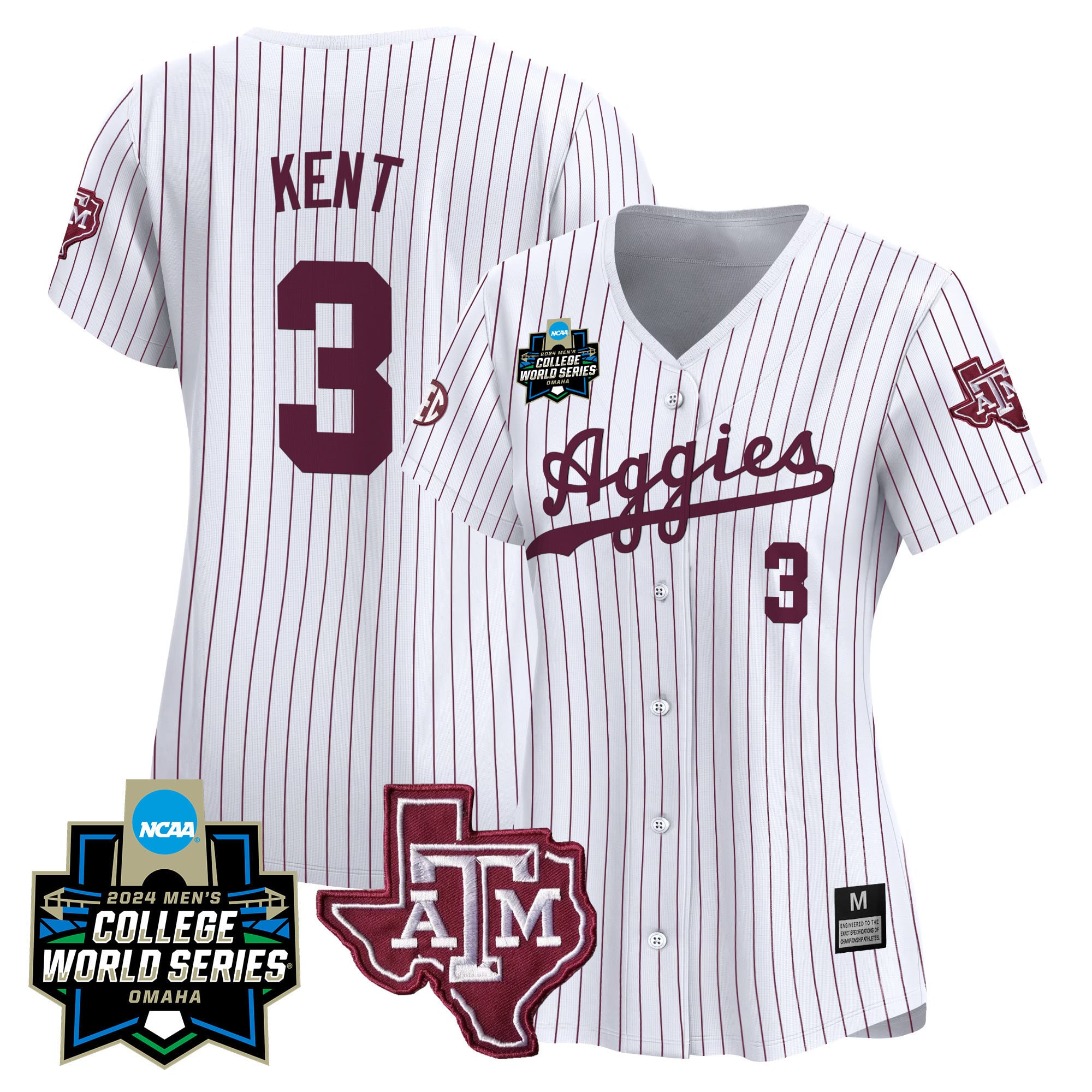 Women's Texas A&M Aggies 2024 College World Series Vapor Premier Limited Jersey - All Stitched