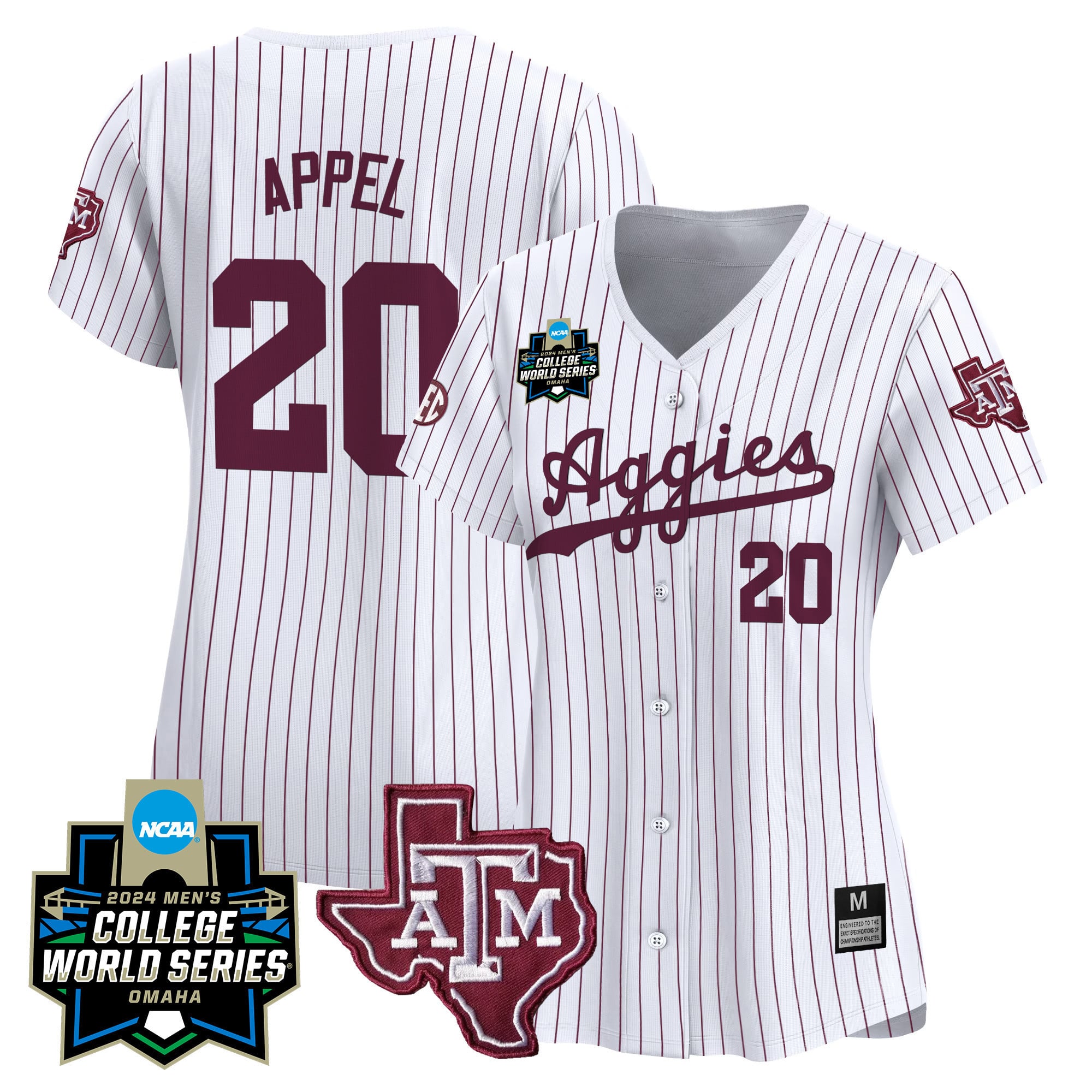 Women's Texas A&M Aggies 2024 College World Series Vapor Premier Limited Jersey - All Stitched