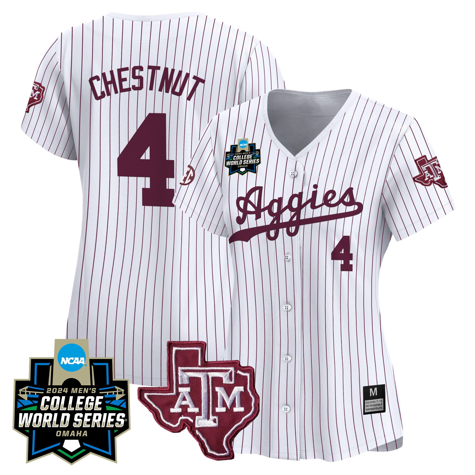 Women's Texas A&M Aggies 2024 College World Series Vapor Premier Limited Jersey - All Stitched