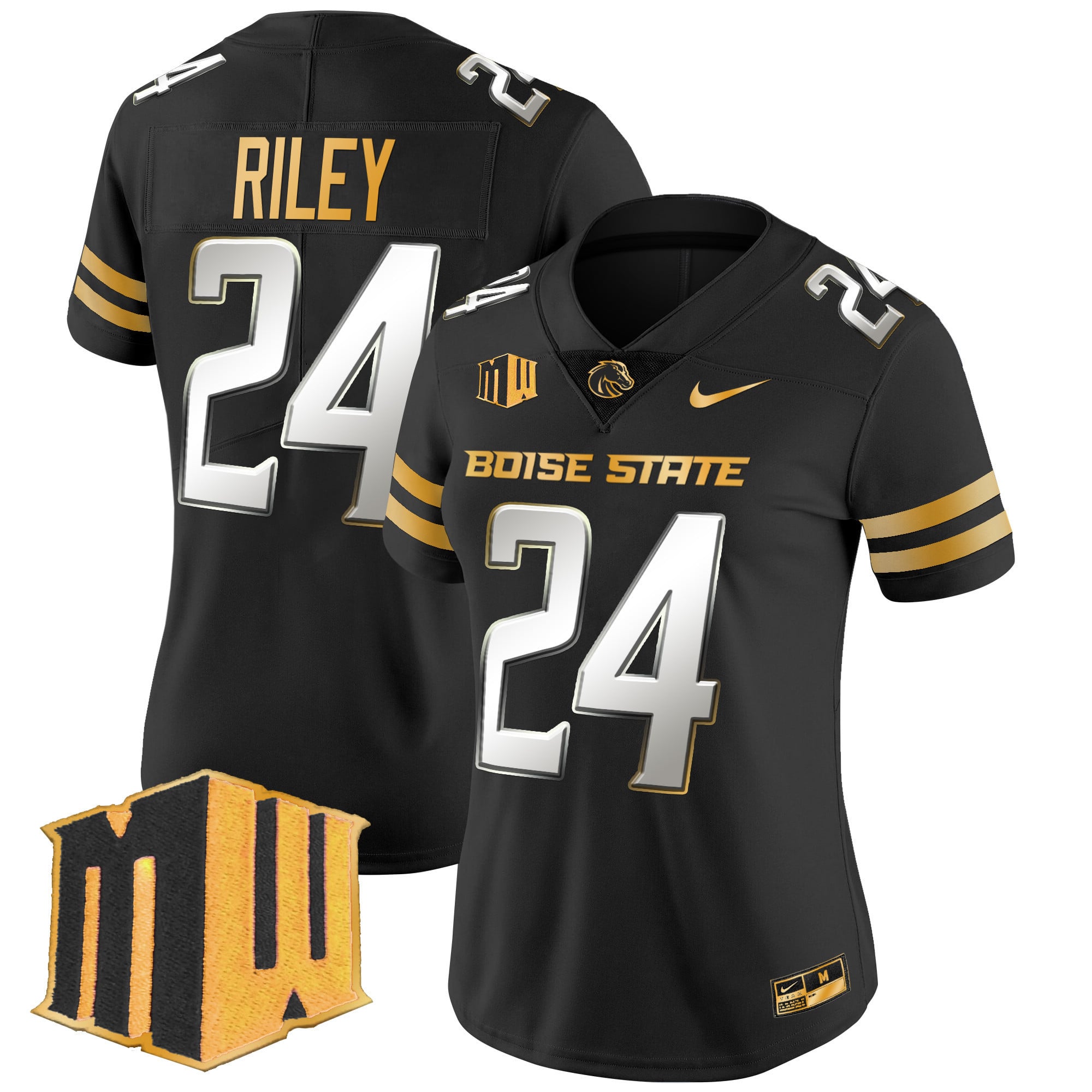 Women's Boise State Broncos 2024 Gold Vapor Limited Jersey - All Stitched
