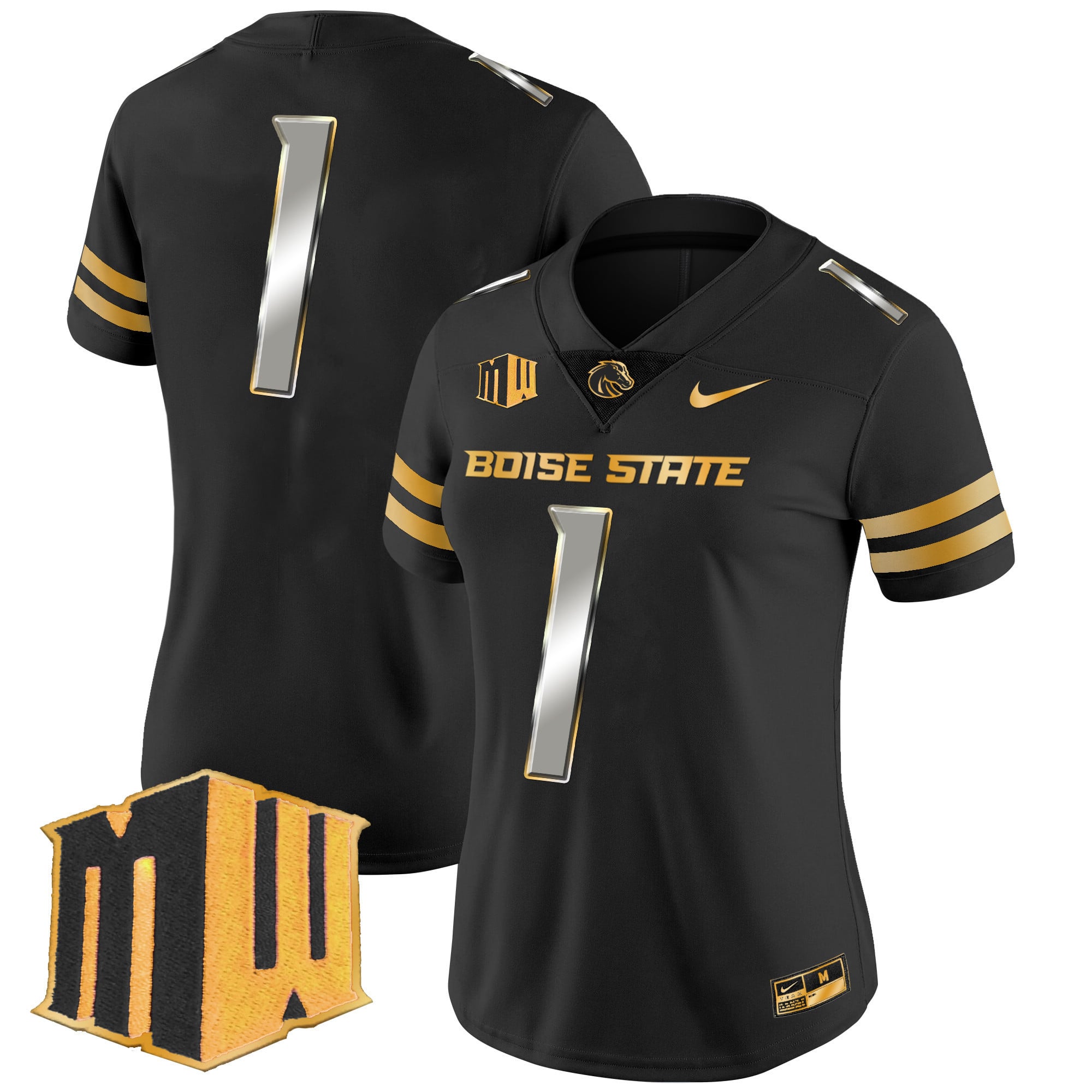 Women's Boise State Broncos 2024 Gold Vapor Limited Jersey - All Stitched