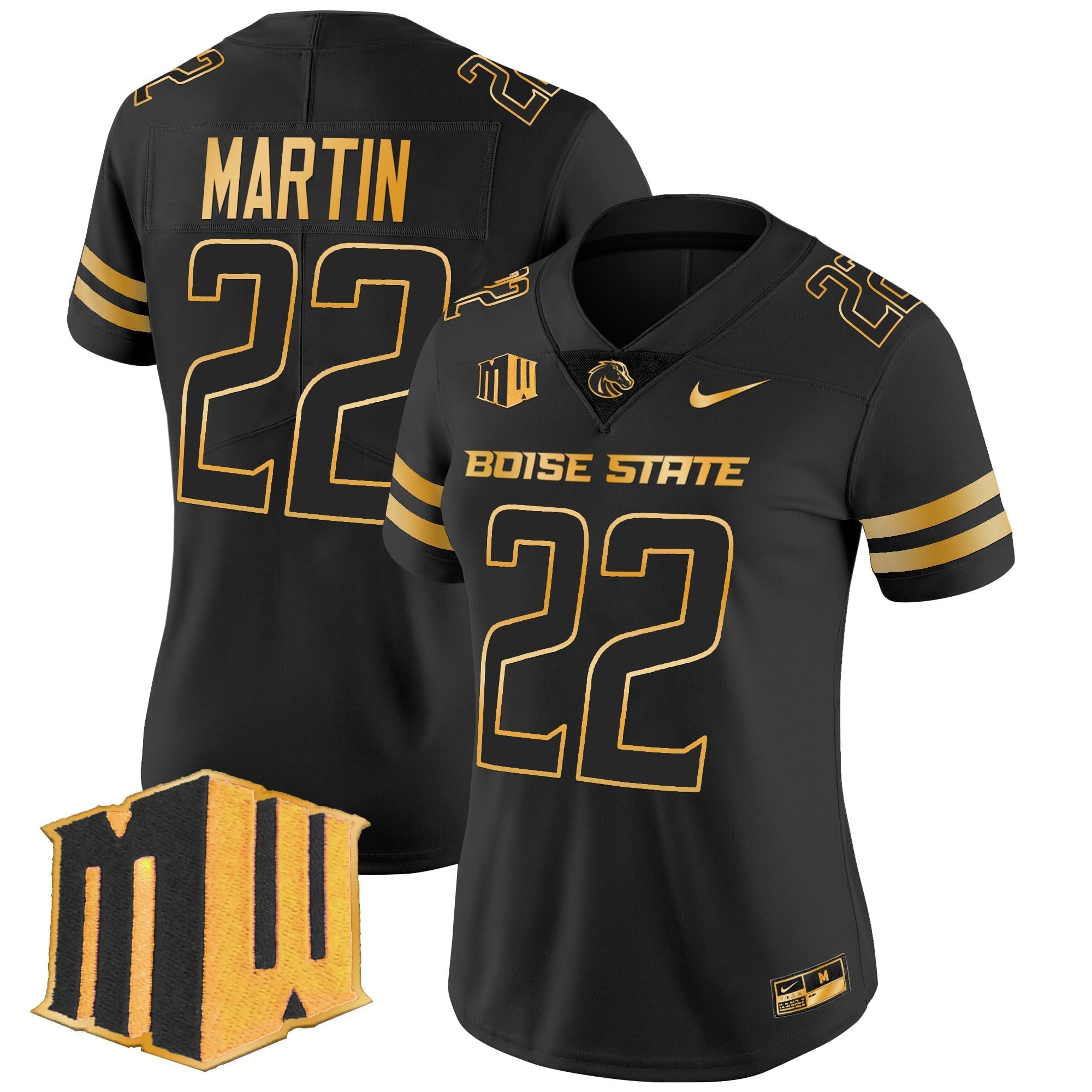 Women's Boise State Broncos 2024 Gold Vapor Limited Jersey - All Stitched