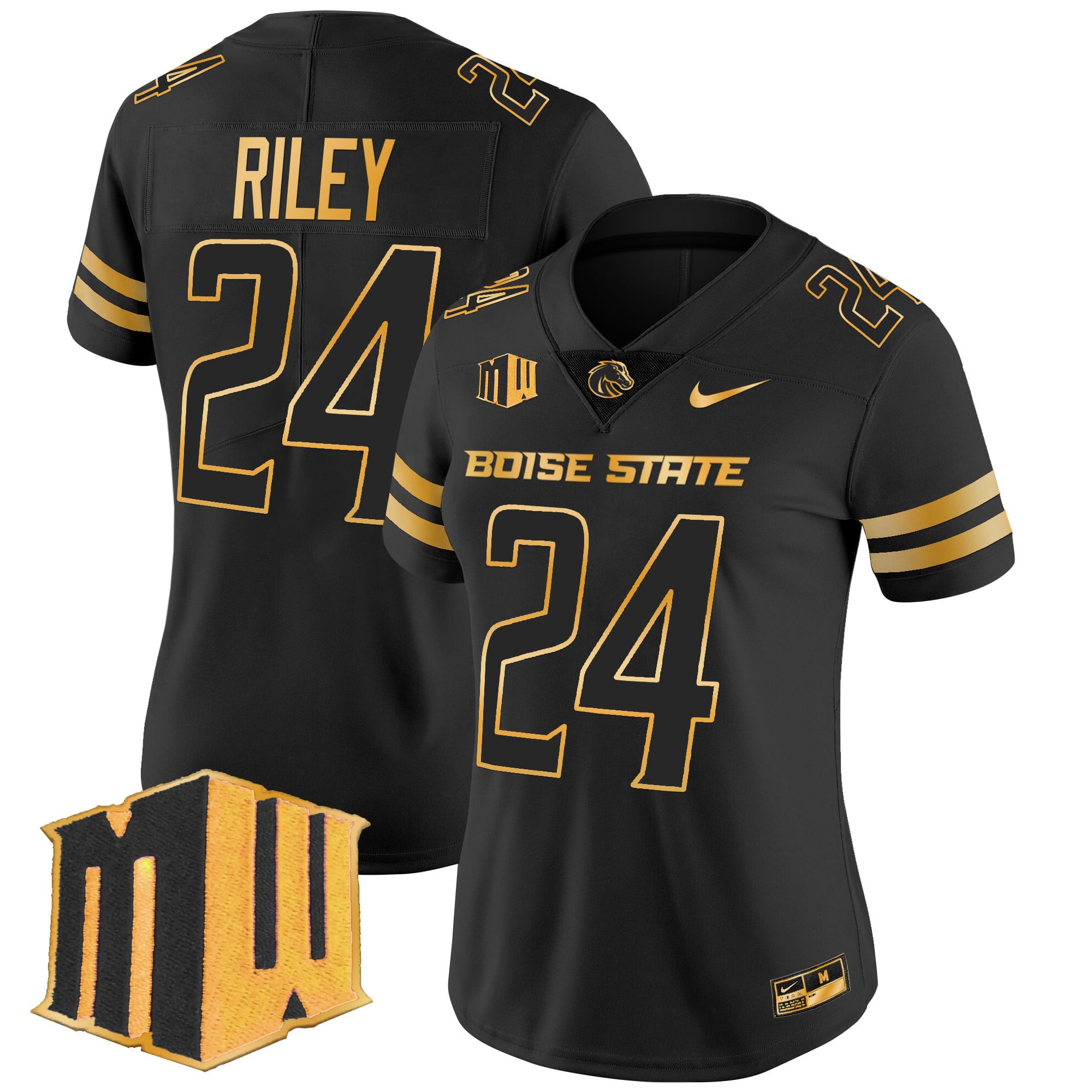 Women's Boise State Broncos 2024 Gold Vapor Limited Jersey - All Stitched