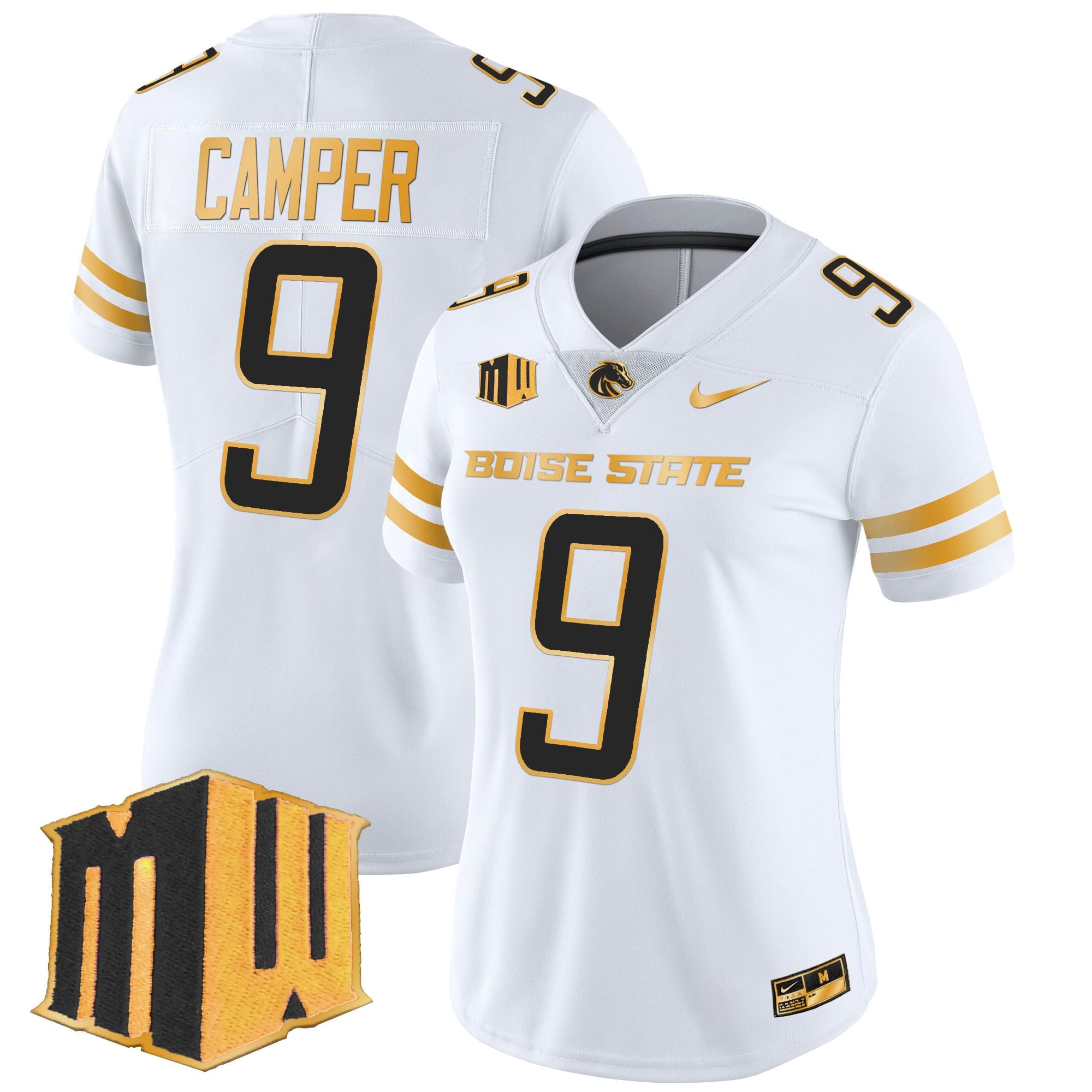Women's Boise State Broncos 2024 Gold Vapor Limited Jersey - All Stitched