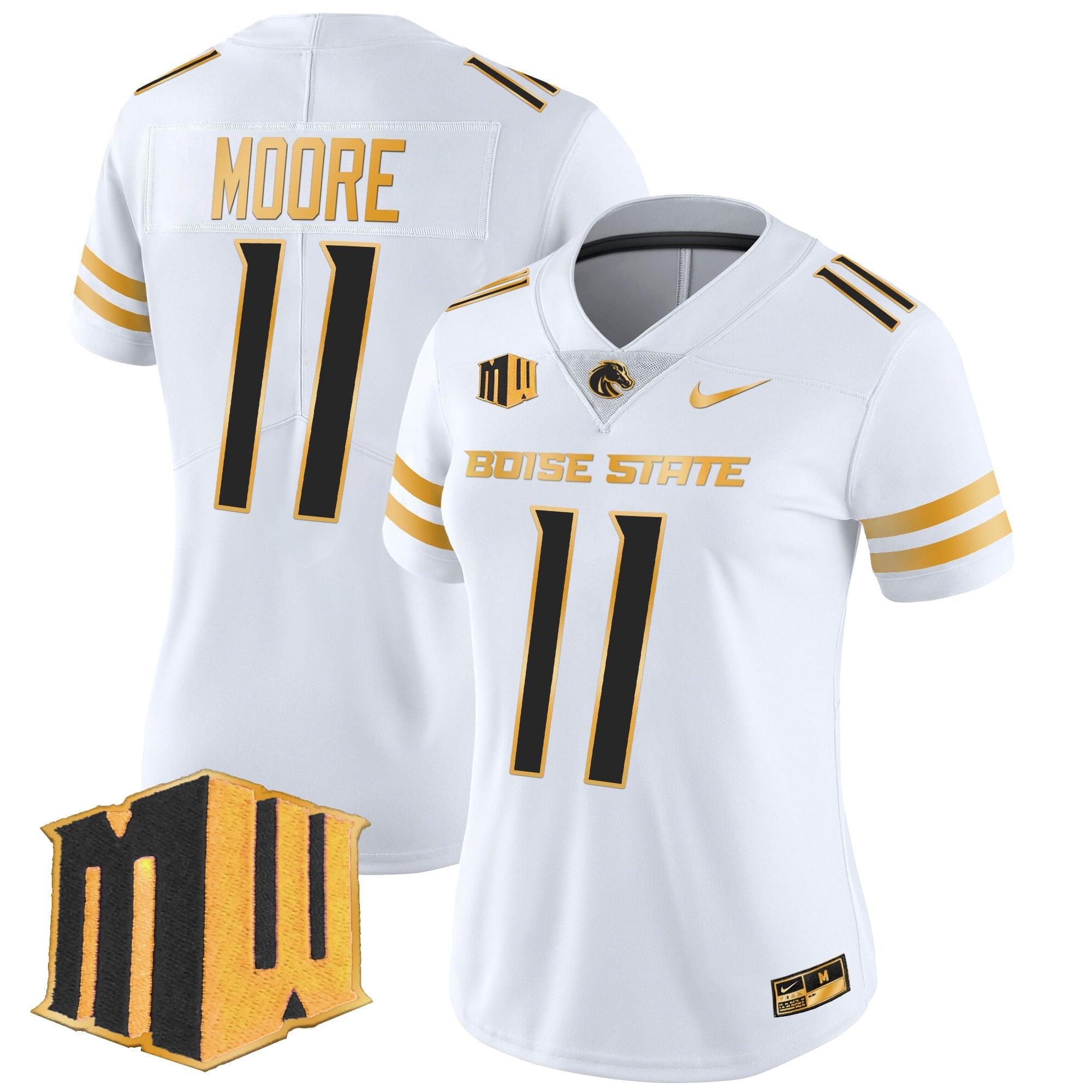 Women's Boise State Broncos 2024 Gold Vapor Limited Jersey - All Stitched