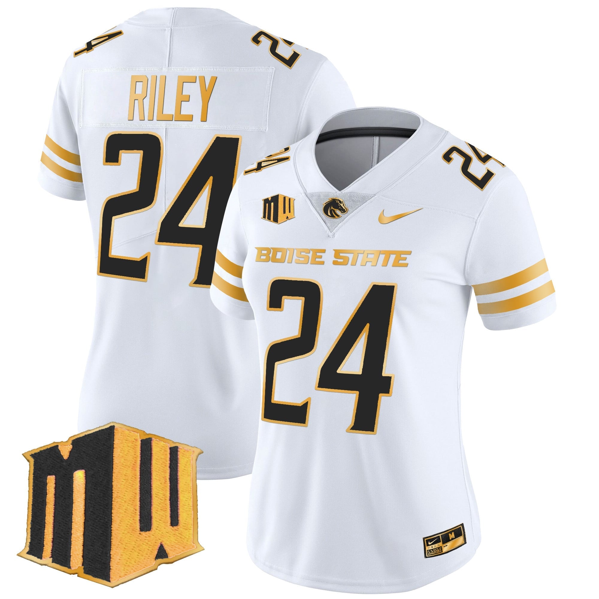 Women's Boise State Broncos 2024 Gold Vapor Limited Jersey - All Stitched