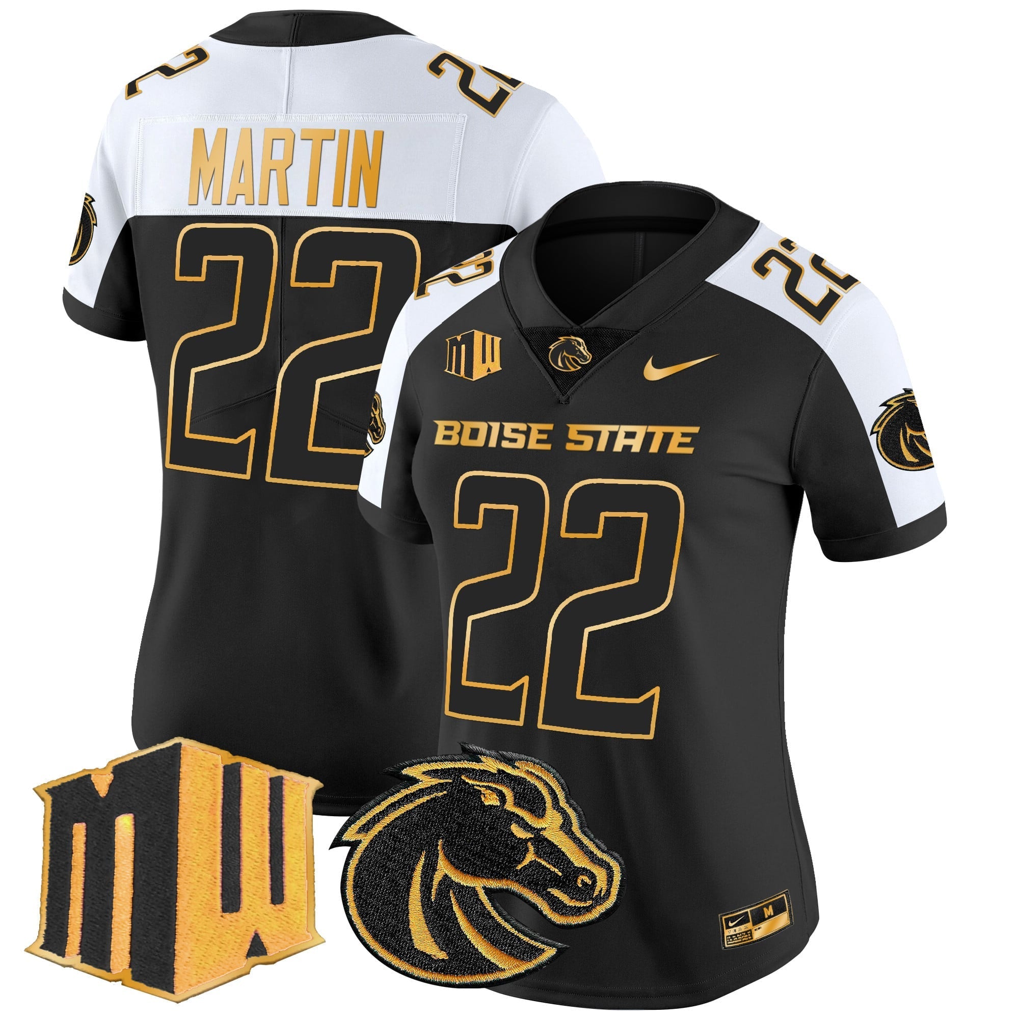 Women's Boise State Broncos 2024 Gold Vapor Limited Jersey - All Stitched