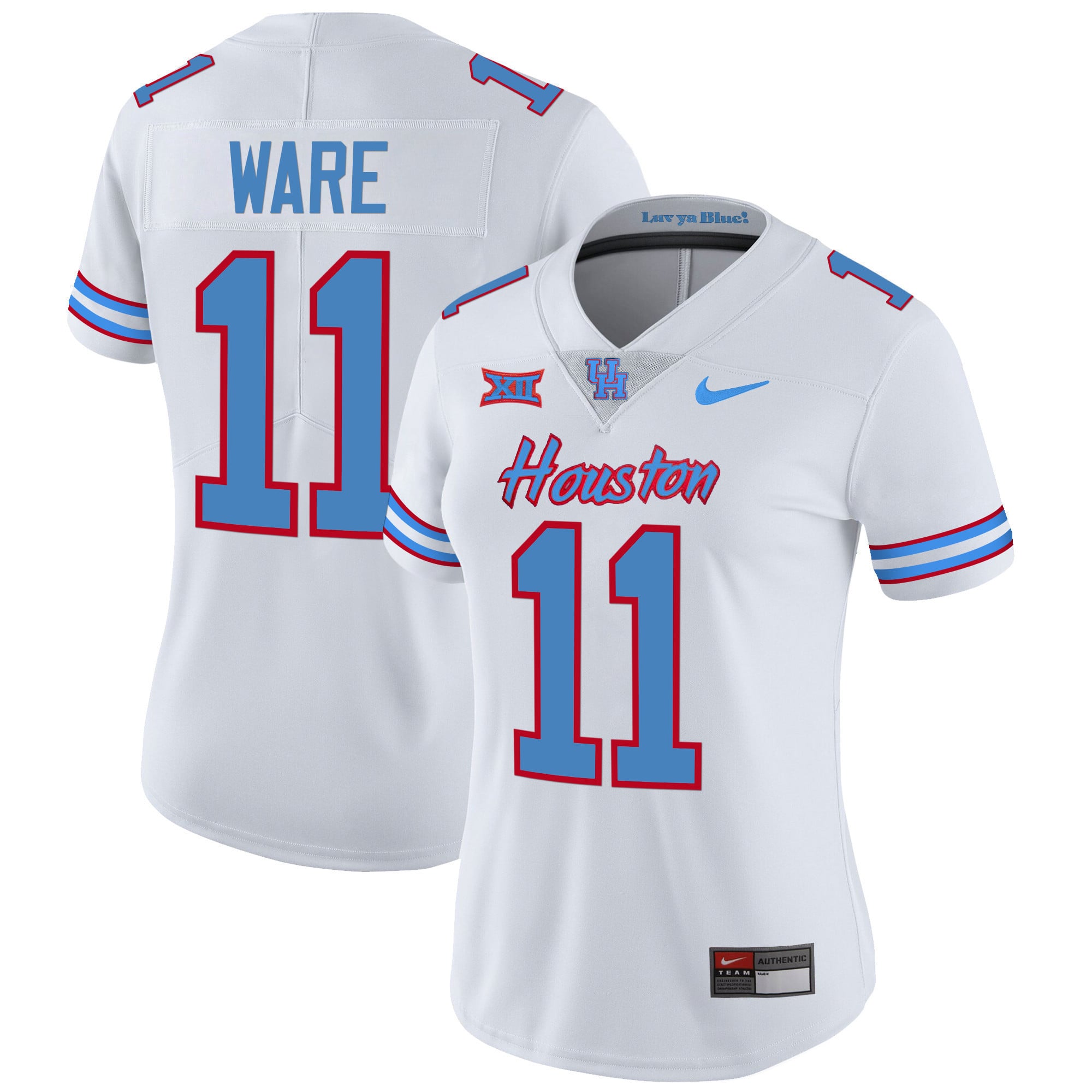 Women's Houston Cougars 2023 Oilers Inspired Vapor Jersey V5 - All Stitched