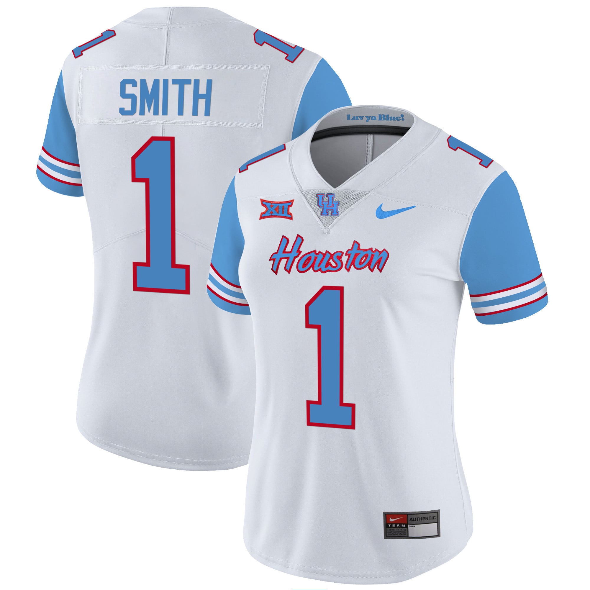 Women's Houston Cougars 2023 Oilers Inspired Vapor Jersey V5 - All Stitched