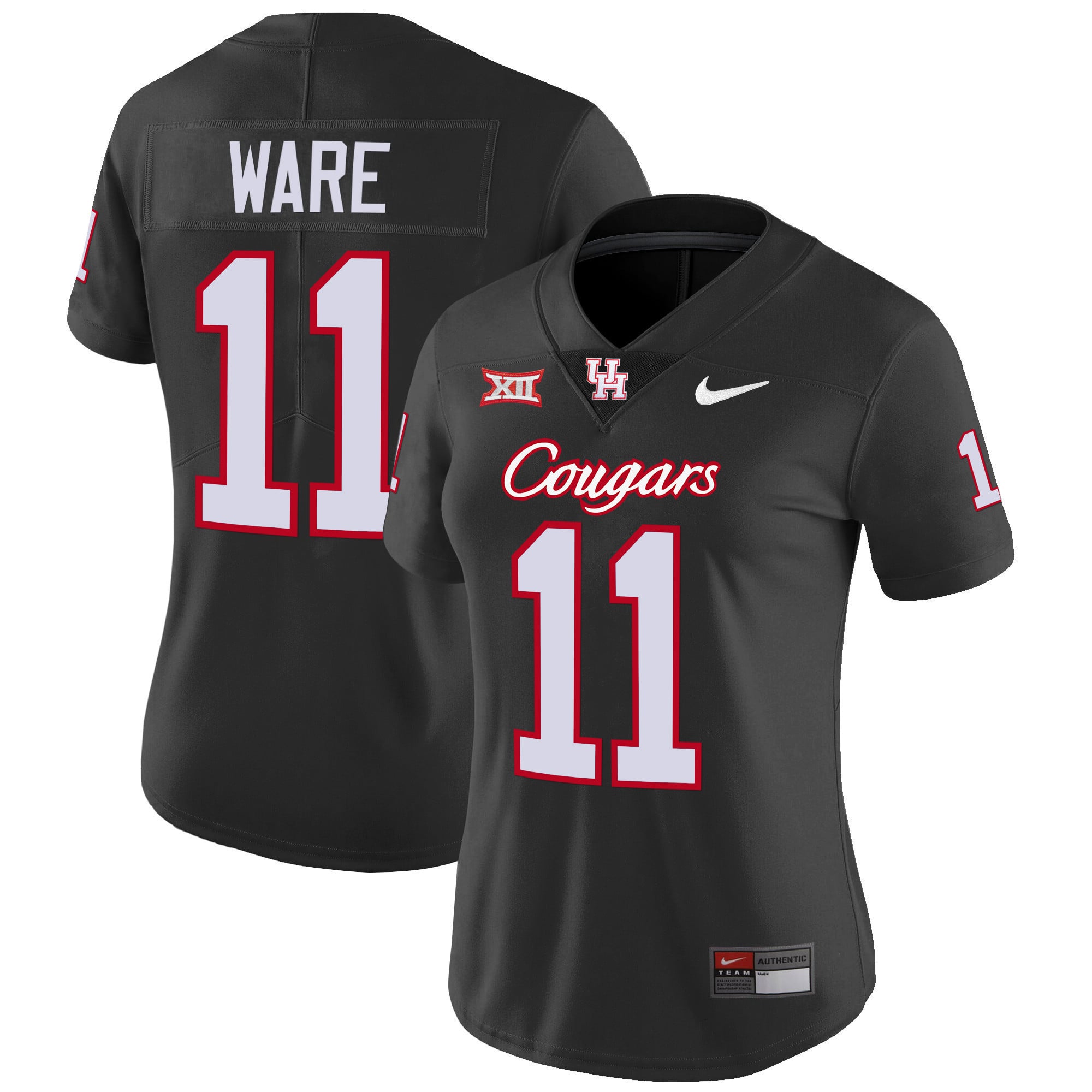 Women's Houston Cougars Oilers Inspired Vapor Jersey V4 - All Stitched